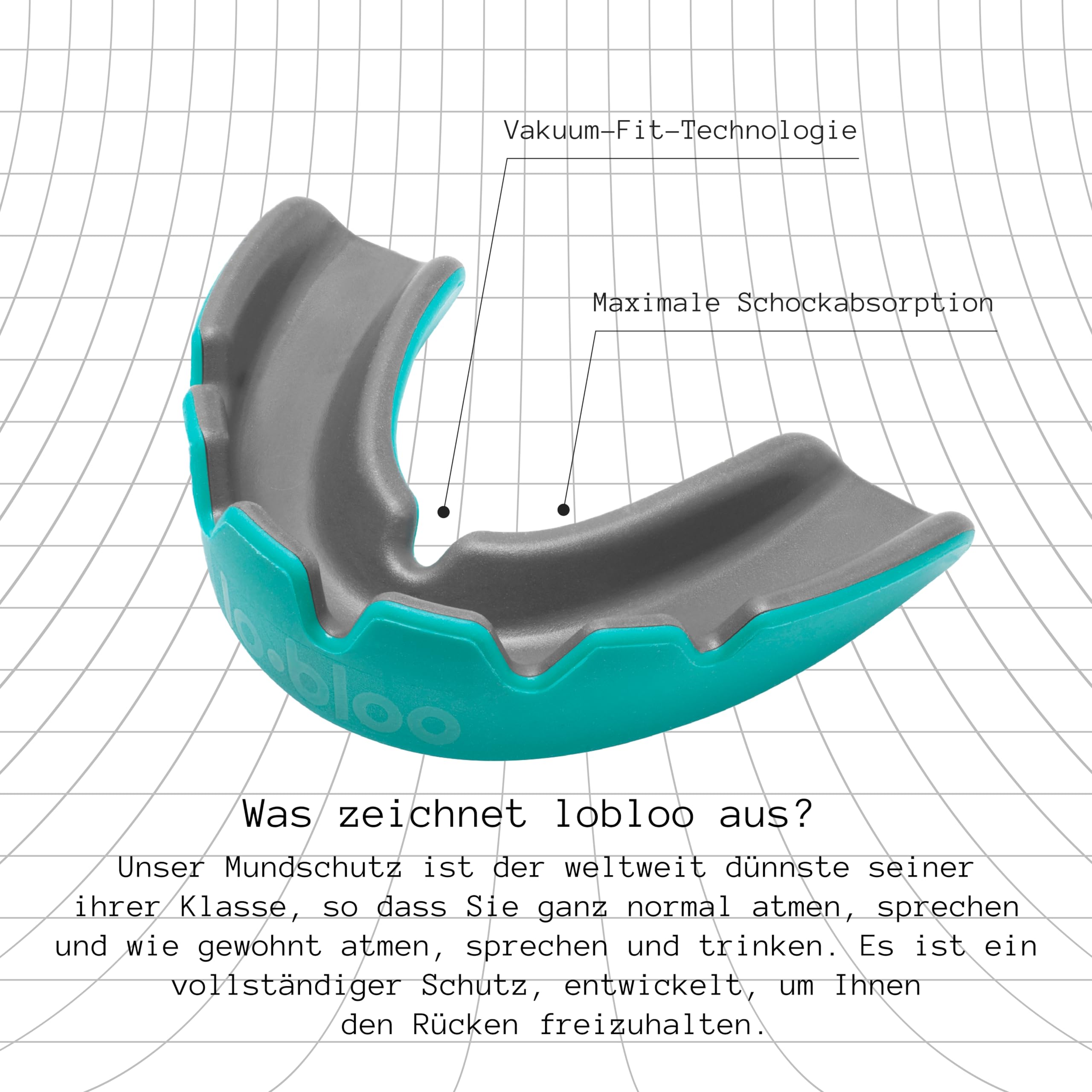 lobloo PRO-FIT, Zum Patent Angemeldeter, Professioneller Abdruckloser Dual-density-zahnschutz Kampfsport Für Sportarten Mit Hohem Kontakt Wie mma, Boxen, Hockey, Football. Groß +14 Jahre, Black