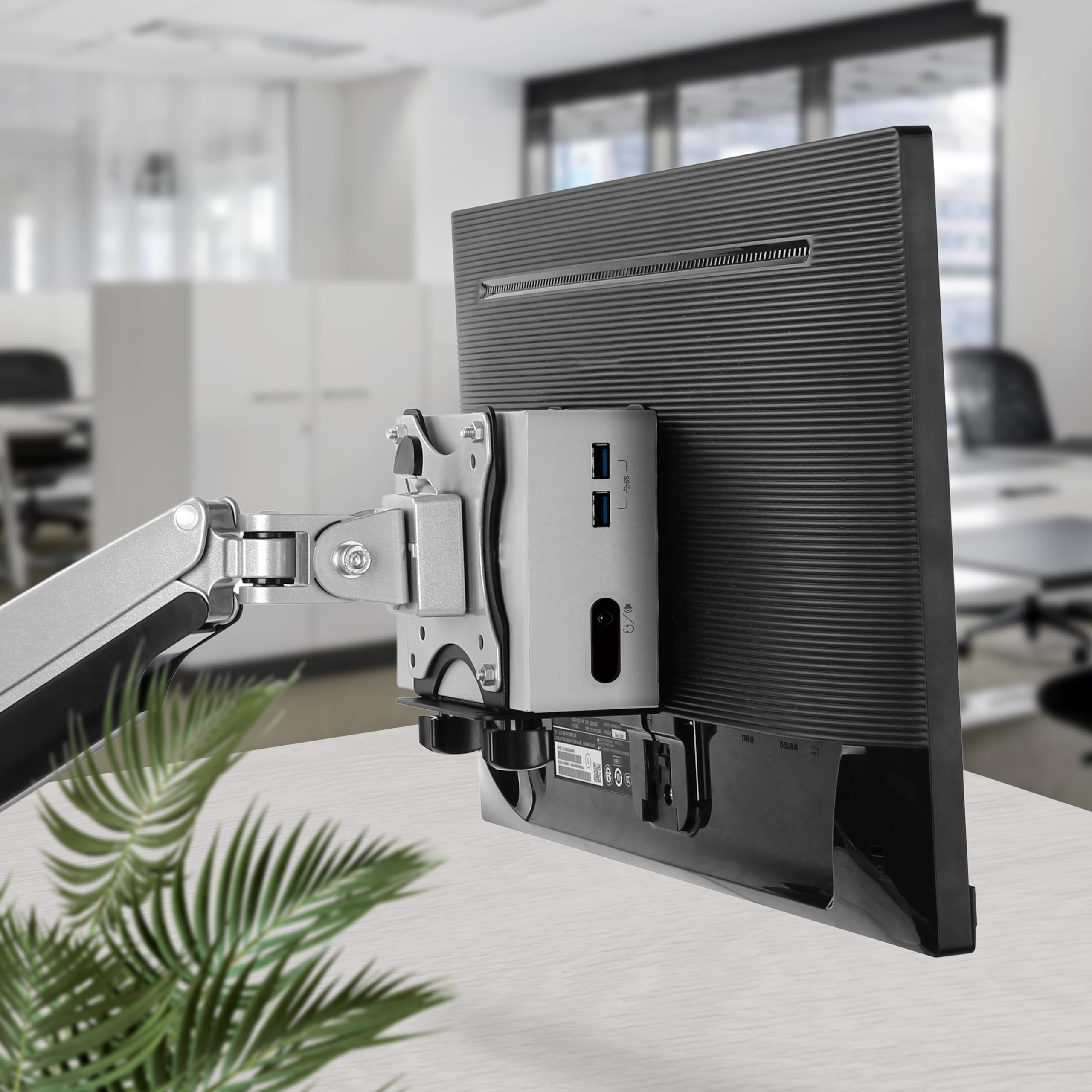 RICOO Mini komputer stacjonarny uchwyt do monitora stołowego uchwyt ścienny i VESA montaż Thin Client Server Rack Rack biurko komputer TRH-01 CPU obudowa stojący uchwyt do Intel NUC pod szafką