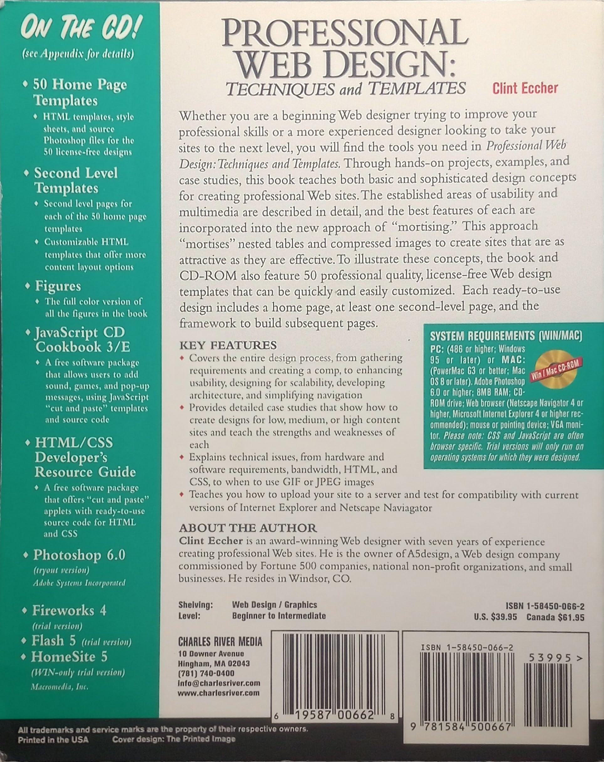 Professional Web Design: Techniques and Templates