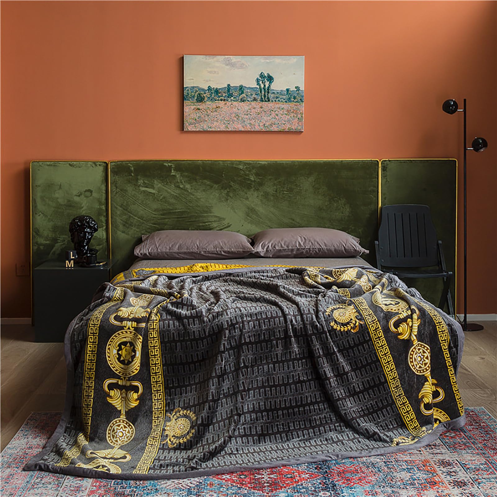 Couverture canapé grise 180x200 chaude et légère pour vos soirées télé