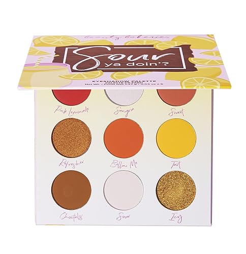 Beauty Bakerie Sour Ya Doin Paleta de sombras de ojos, tonos ricos y atrevidos de maquillaje de ojos mate y brillante, 9 colores