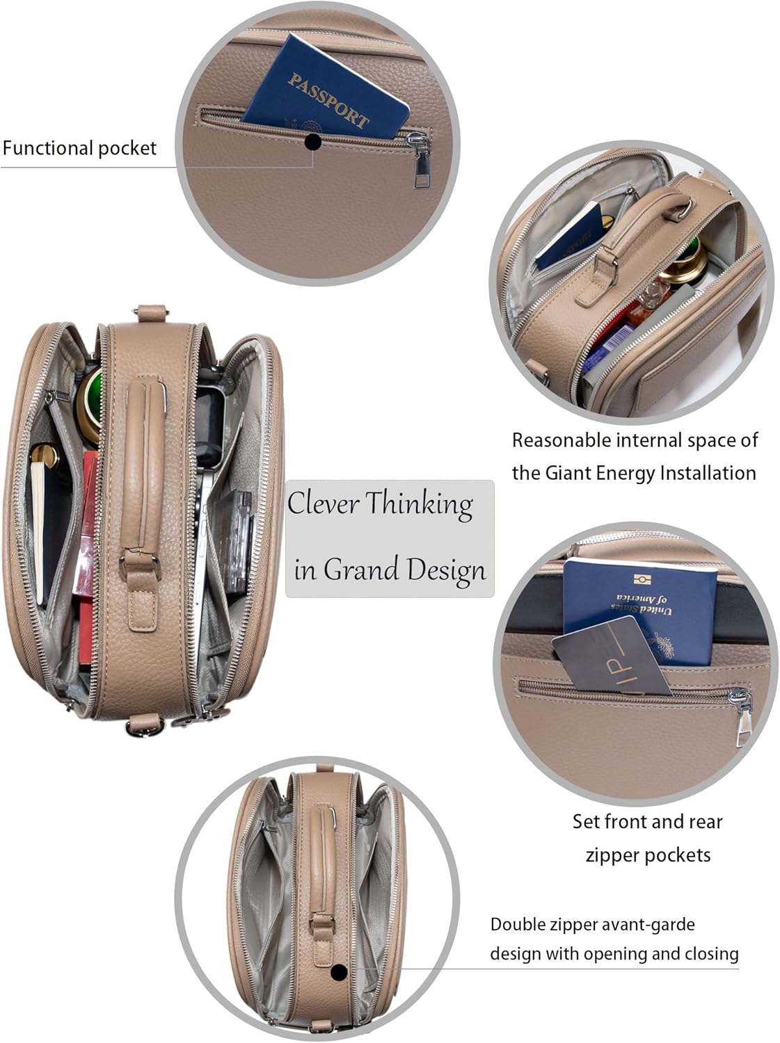 ビーガンレザー クロスボディバッグ 女性用 トレンディ ミディアム ワイド ストラップ クロスボディ ハンドバッグ ショルダー パー