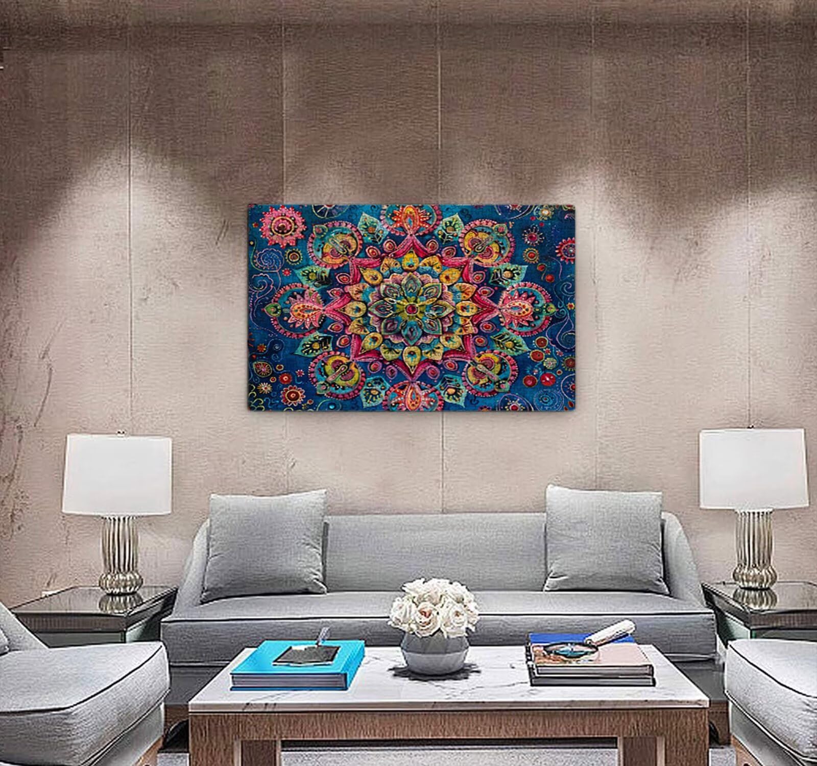Puzzle 2000 Pezzi, Fiori Mandala 3D Puzzle per Adulti Impegnativo, Educa Puzzles Artistico, Divertente E Stimolante Puzzles Decorativo per La Famiglia, Come Regalo e Decorazione Pareti R6KH-564
