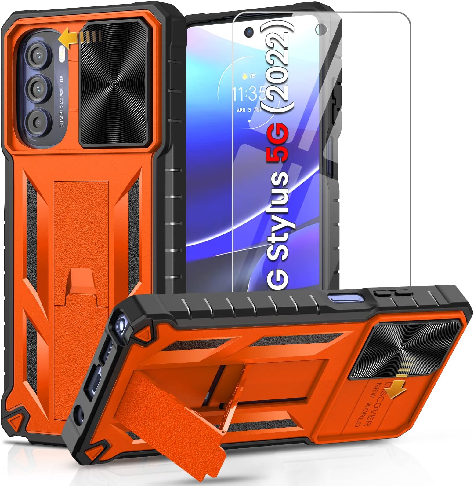 Funda Para Oto G Stylus 5G (2022), Con 2 Protectores De Pantalla HD - Foto 11