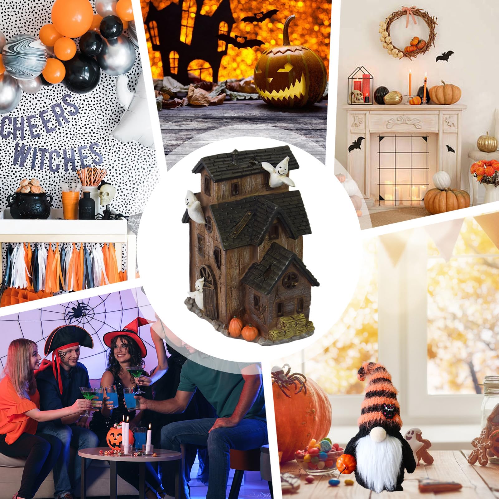 Halloweenowa Wioska Halloween Dekoracje Straszne Ozdoby Stołowe