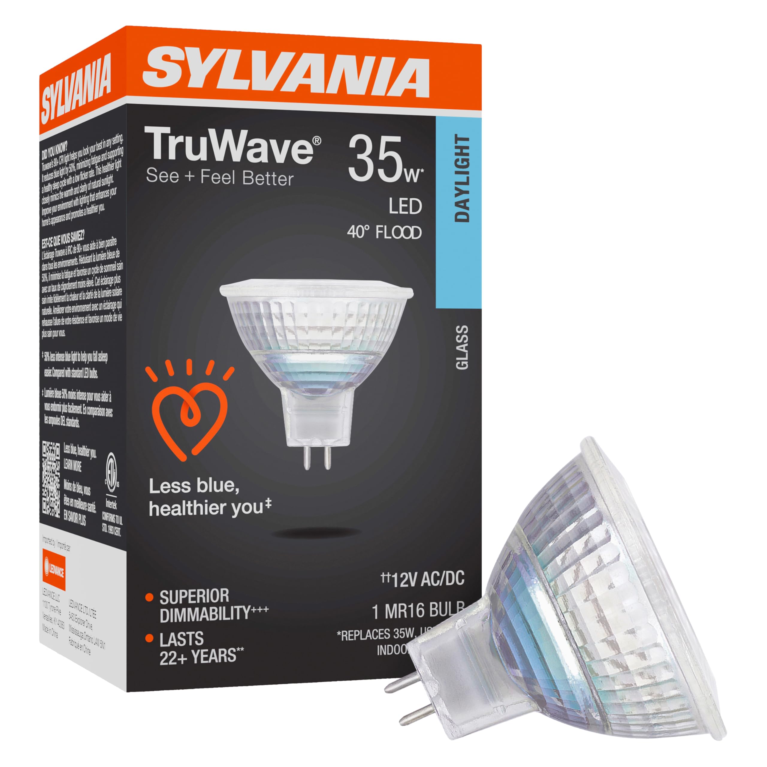 Sylvania LED TruWave Natural Series MR16 Light Bulb, 35W