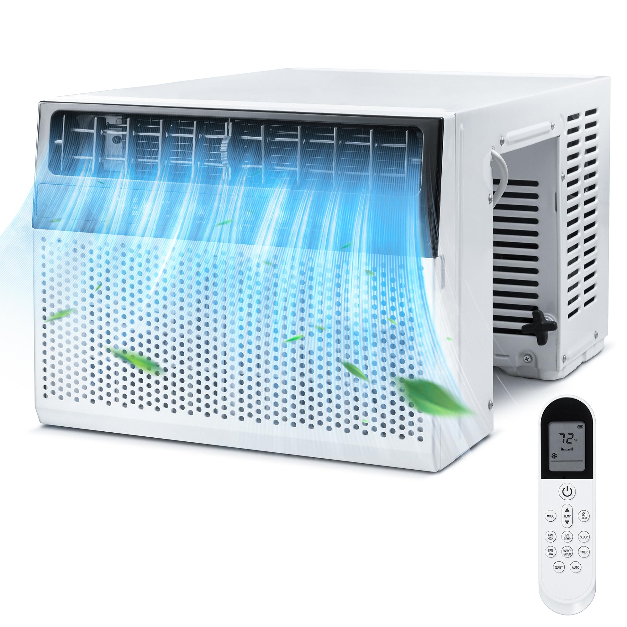 ZAFRO U-Shaped Window Air Conditioner 10000BTU Cools 450 Sq.Ft., Ultra Quiet Energy-Efficient Cooling, With Remote Control