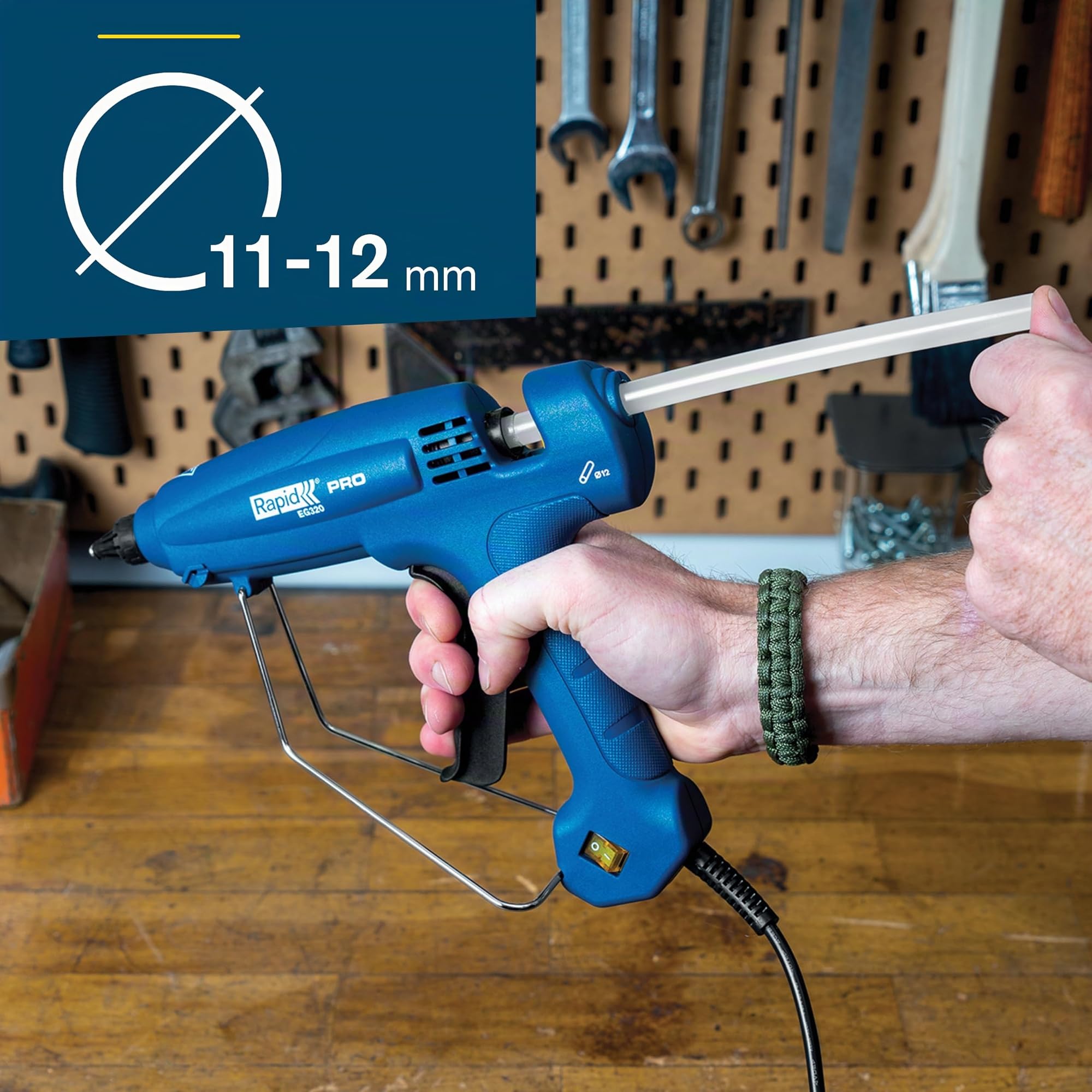 Rapid Stick di Colla da 12 mm Trasparenti Universali GEN-T, ad Alto Contenuto di Resina per una Vasta Gamma di Applicazioni Professionali, Confezione da 12 Stick da 190 mm, 40302799