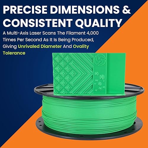 Miniatura 138 de 3D-Fuel 3D Filamento Pro PLA+ Negro Medianoche de Alta Temperatura y Resistente, 1.75mm, 1 kg +/- 0.02mm de Tolerancia, Fabricado en EE.UU., Fácil