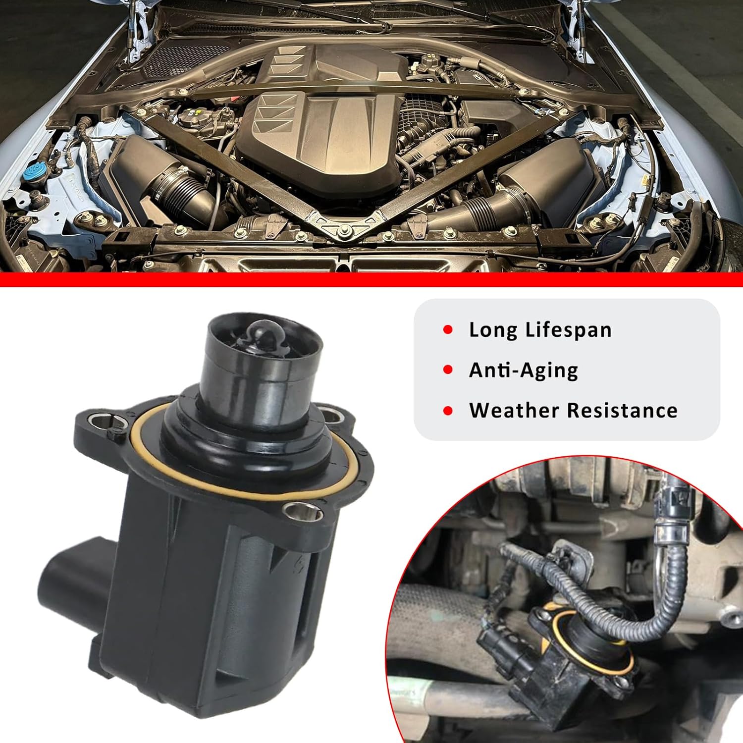 06H145710C Turbocharger Diverter Valve Cutoff Bypass Diverter Valve for Audi Q3 Quattro A4 Q5 S6 RS7 S7 S8 TT Quattro 2009-2016, for VW Tiguan Golf GTI Jetta Passat CC 2006-2016