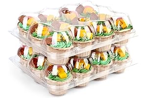 LotFancy Dozen Cupcake Containers, Standard Size