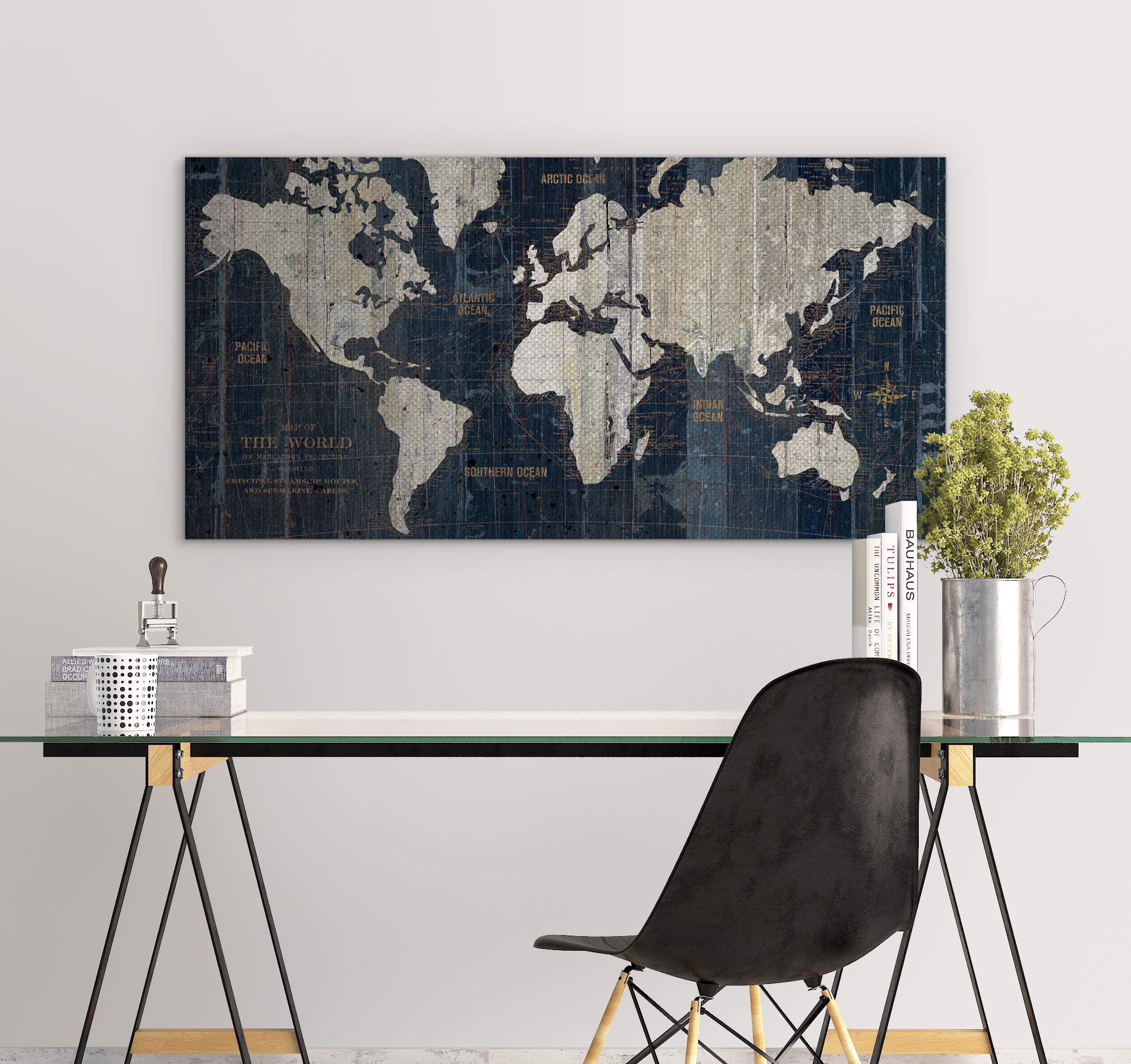 額装品/Old World Map Blue/ポスター Old World Map Blue – Decorus Art
