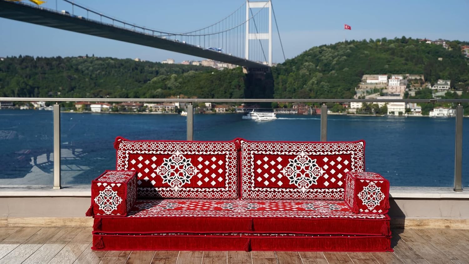 Authentic Window Seat, Bench cushion, 8″ Thickness Floor Couch, Reading Sofa Pillow, Meditation Yoga Loveseat, Healing Room Floor Cushion, Sofa Covers (Sofa Only)