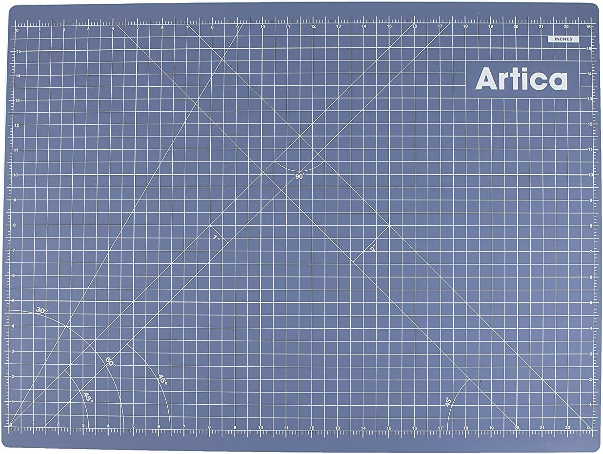 Artica Double-Sided Self-Healing Rotary Cutting Mat, One Side Inches, Other Side Metric, Provides Maximum Flexibility For Your Projects. Great for Crafts, Art, Makers, Quilting, Sewing. (A2 (24"x18"))