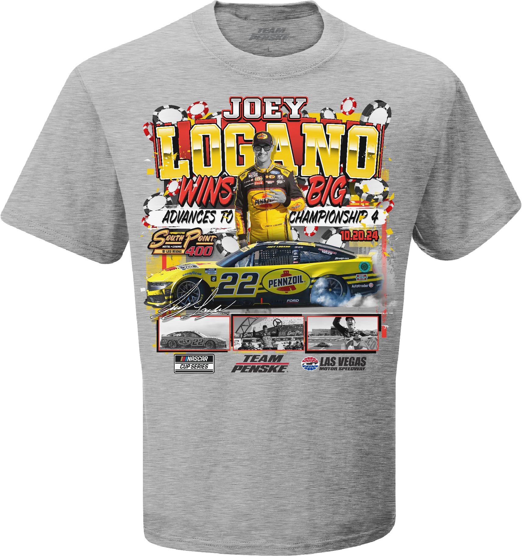 Camiseta Joey Logano #22 NASCAR 2024 el regalo perfecto para fans del motor 4