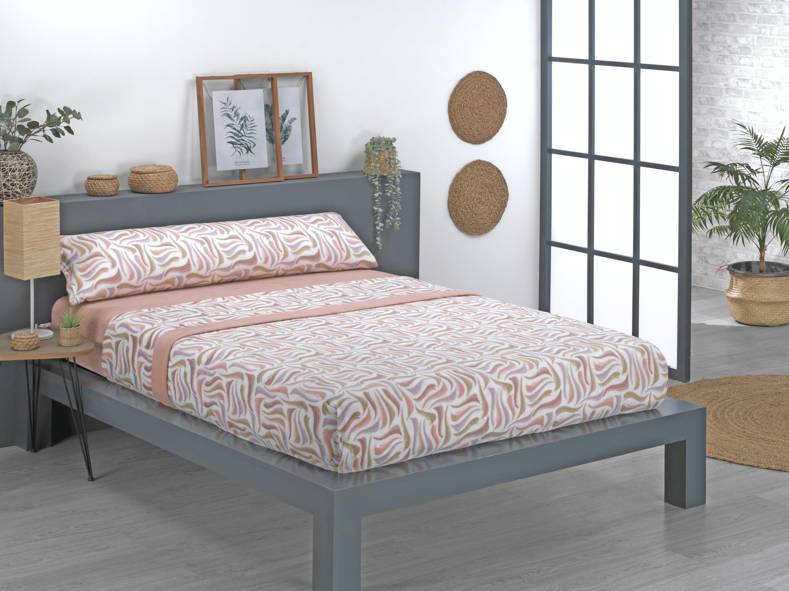 Sábanas Coralina 90, Juego Sábanas Coralina 3 Piezas (Encimera, Bajera y Funda Almohada) - Sábana Invierno 90 Térmica, Ropa de Cama Tacto Extrasuave y Transpirable (Decade Salmon)