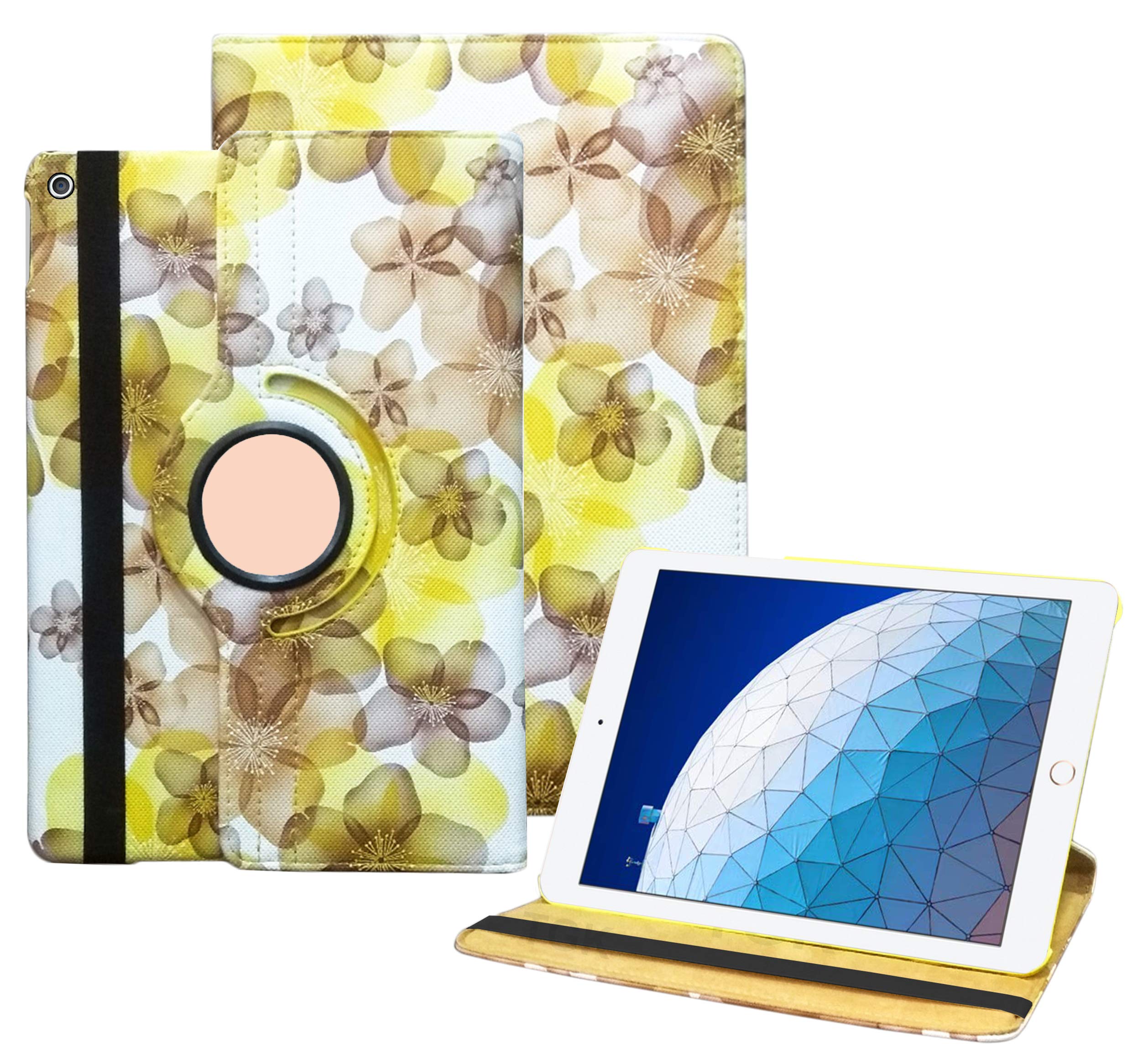 TGK Rotating Cover for iPad 10.5 Inch Air 3rd Gen - Yellow Flower Print Design 360 Degree Case (B07S8KSJH6) Amazon Price History, Amazon Price Tracker