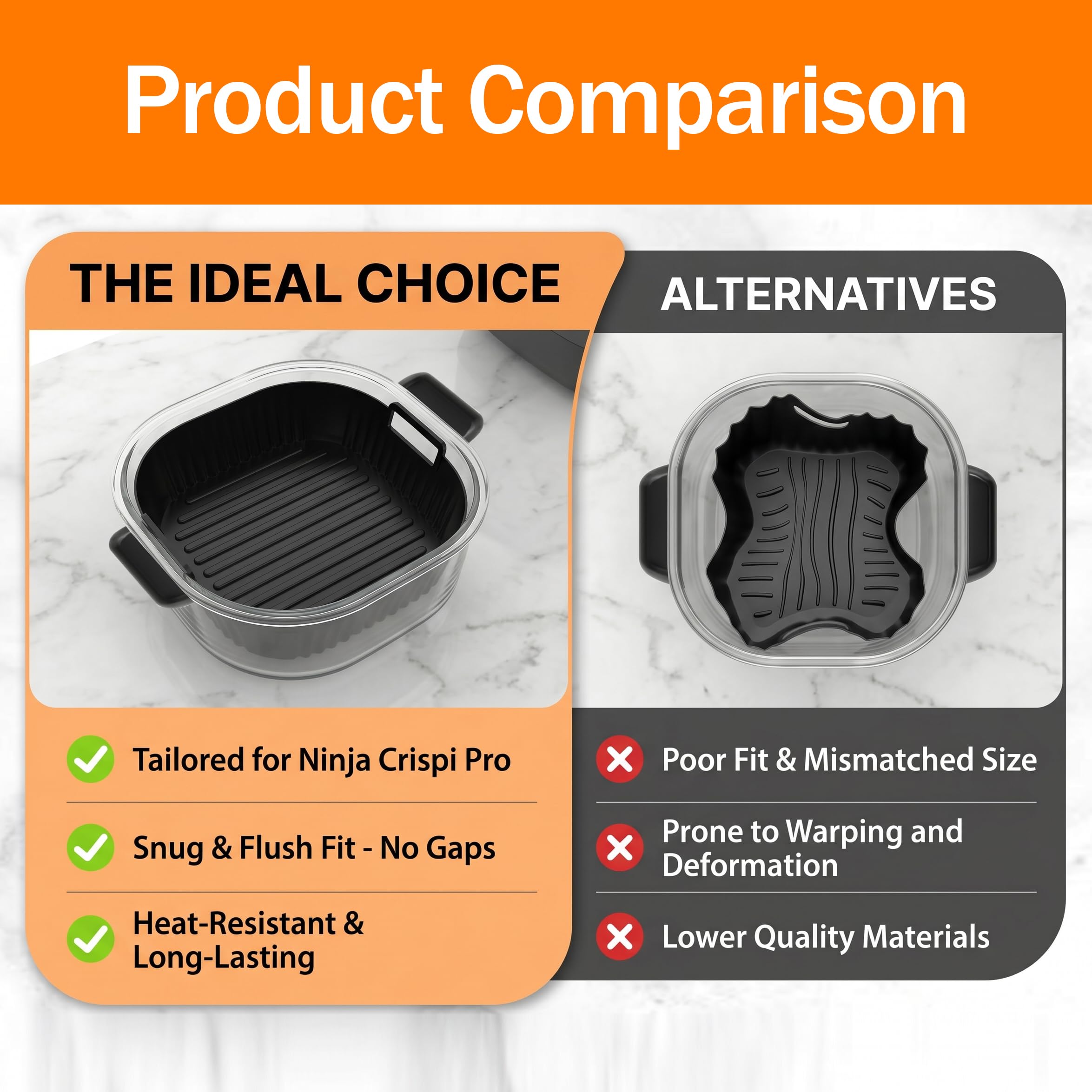 3 Pièces Moules Silicone et Grilles Anti Projection Magnétique en Acier Inoxydable pour Ninja CRISPi PRO XL AS090EU, Air Fryer Accessoires pour Ninja Air Fryer AS090 Série