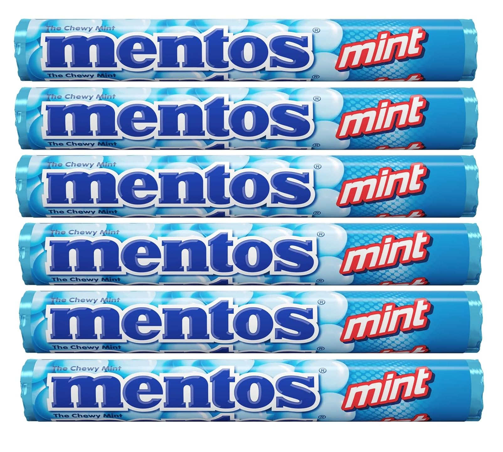 Mentos Chewy Mint Candy Roll, Mint Flavour Pack Of 6, (6x29 G)