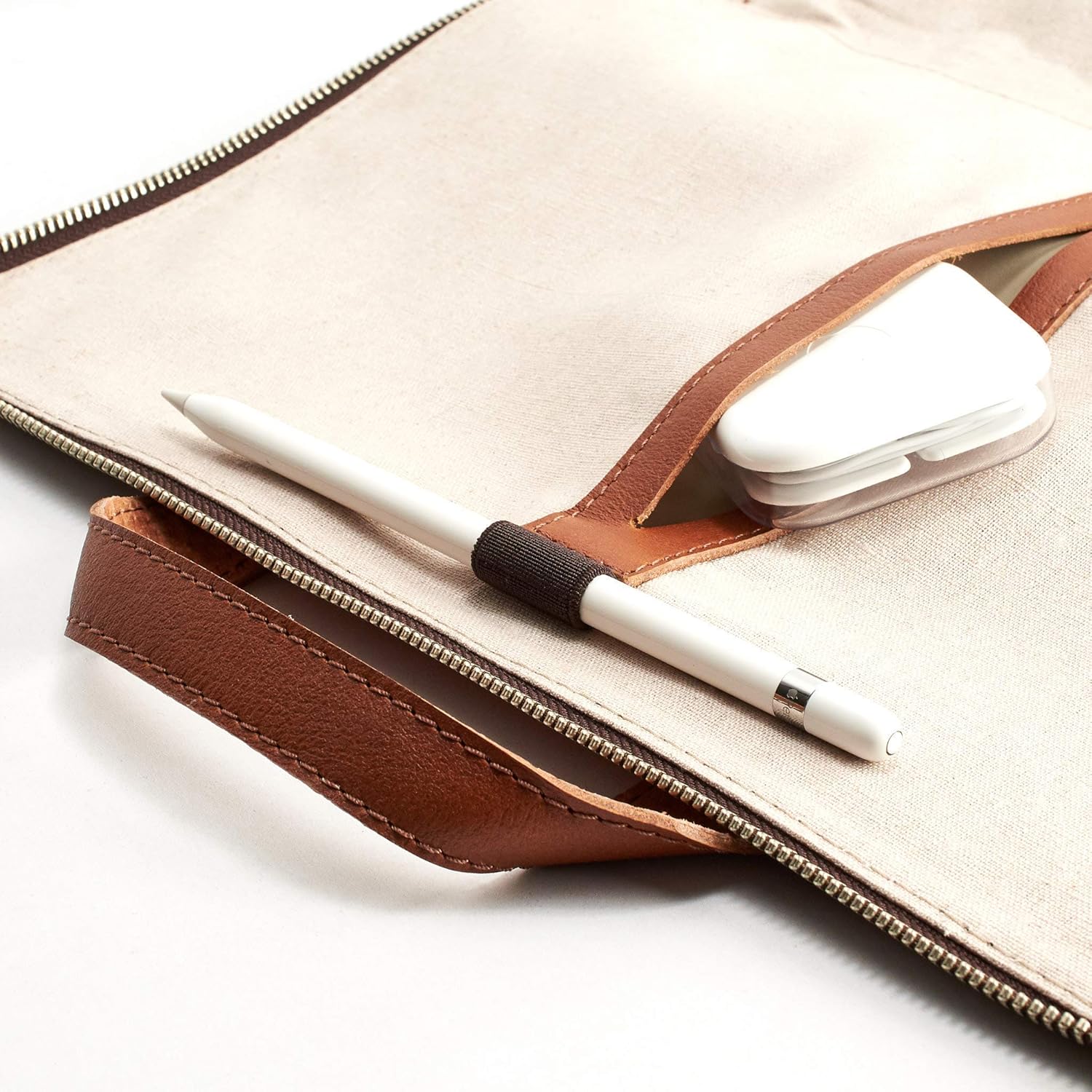 Capra Leather Laptop Tablet Bag Men, Tan Brown Document Holder Portfolio, Business Case Folder Organizer, Small Work Folio Sleeve, Workbag Office Organizer. Mens Gifts