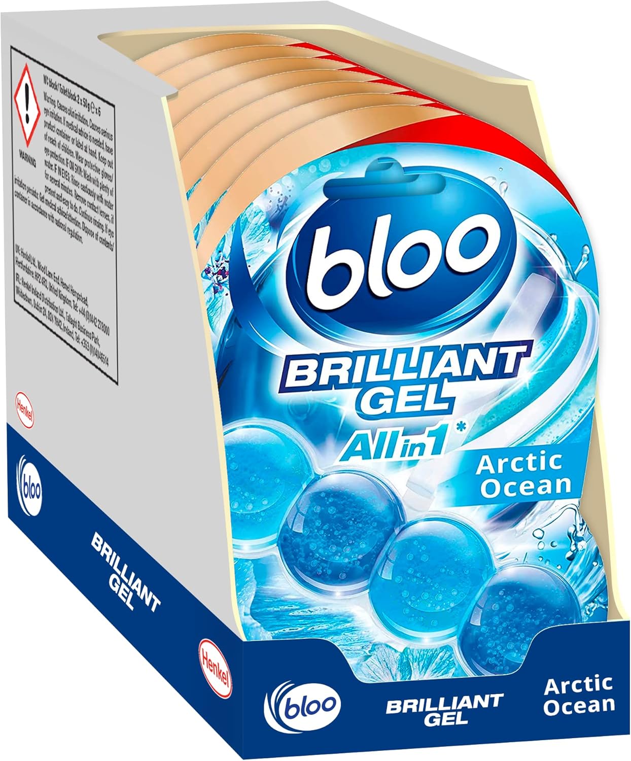 Bloo Brilliant Gel All in 1 Toilet Rim Block Cleaner, Arctic Ocean