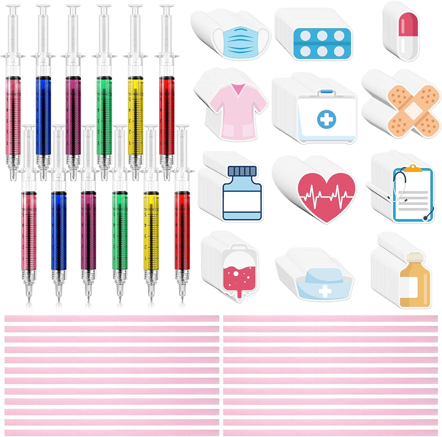 72 Pcs Nurse Appreciation Gifts Set 24 Pcs Syringe Pens 24