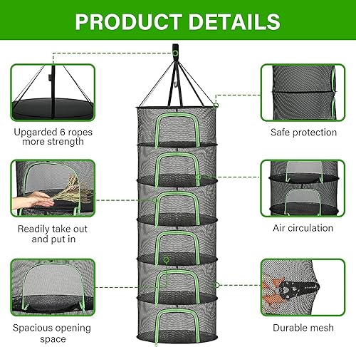 Miniatura 7 de iPower Recortador de cuenco de hojas de brote de 16 pulgadas, corte giratorio trenzado con cuchillas afiladas, cúpula de visibilidad, estante