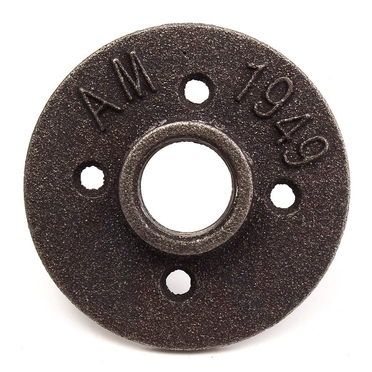 10 unids 3/4 pulgadas negro hierro maleable piso brida montaje tubería NPT antiguo pared brida asiento