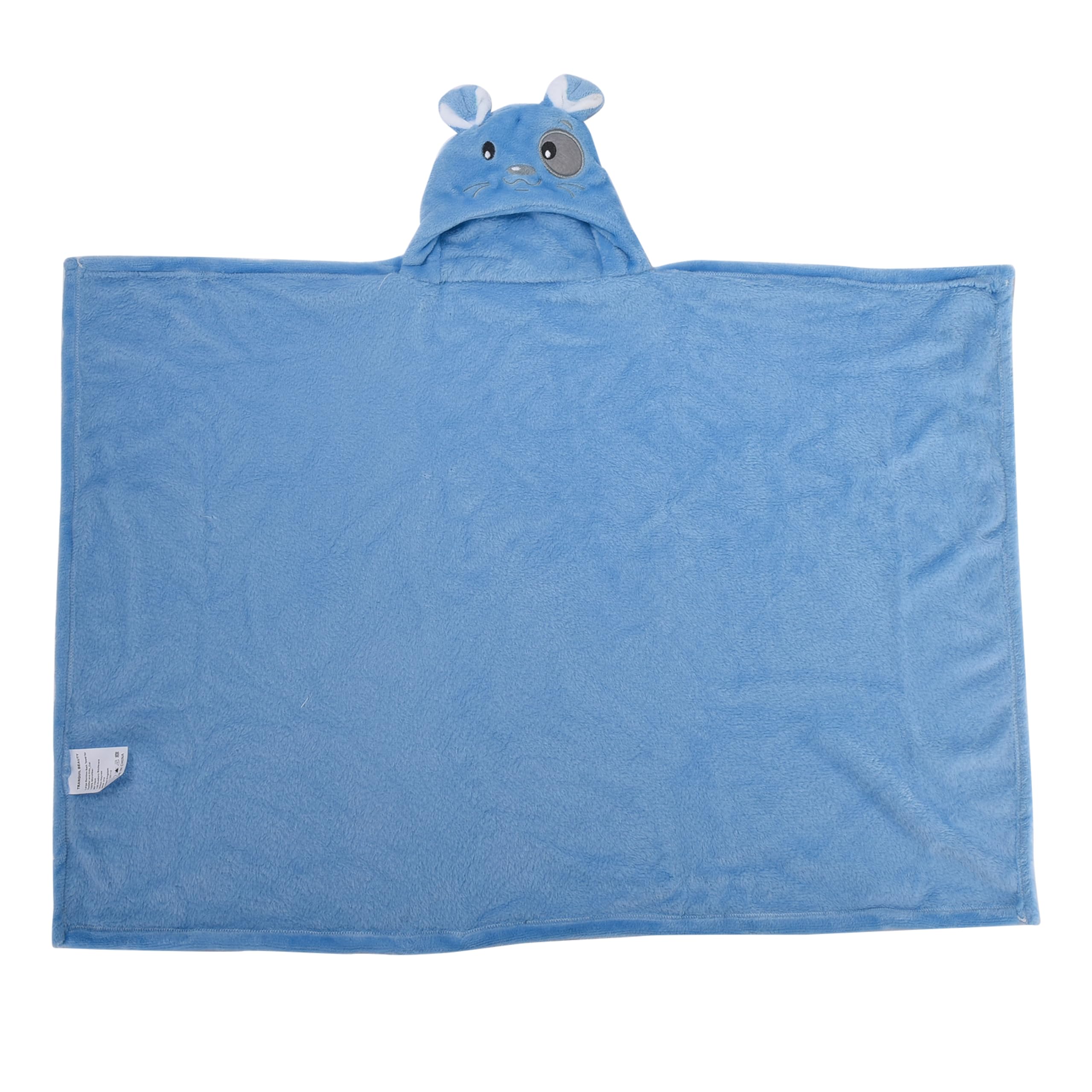 Superweiches Kapuzenhandtuch Für Babys - Lustiges Hunde Design In Hellblau