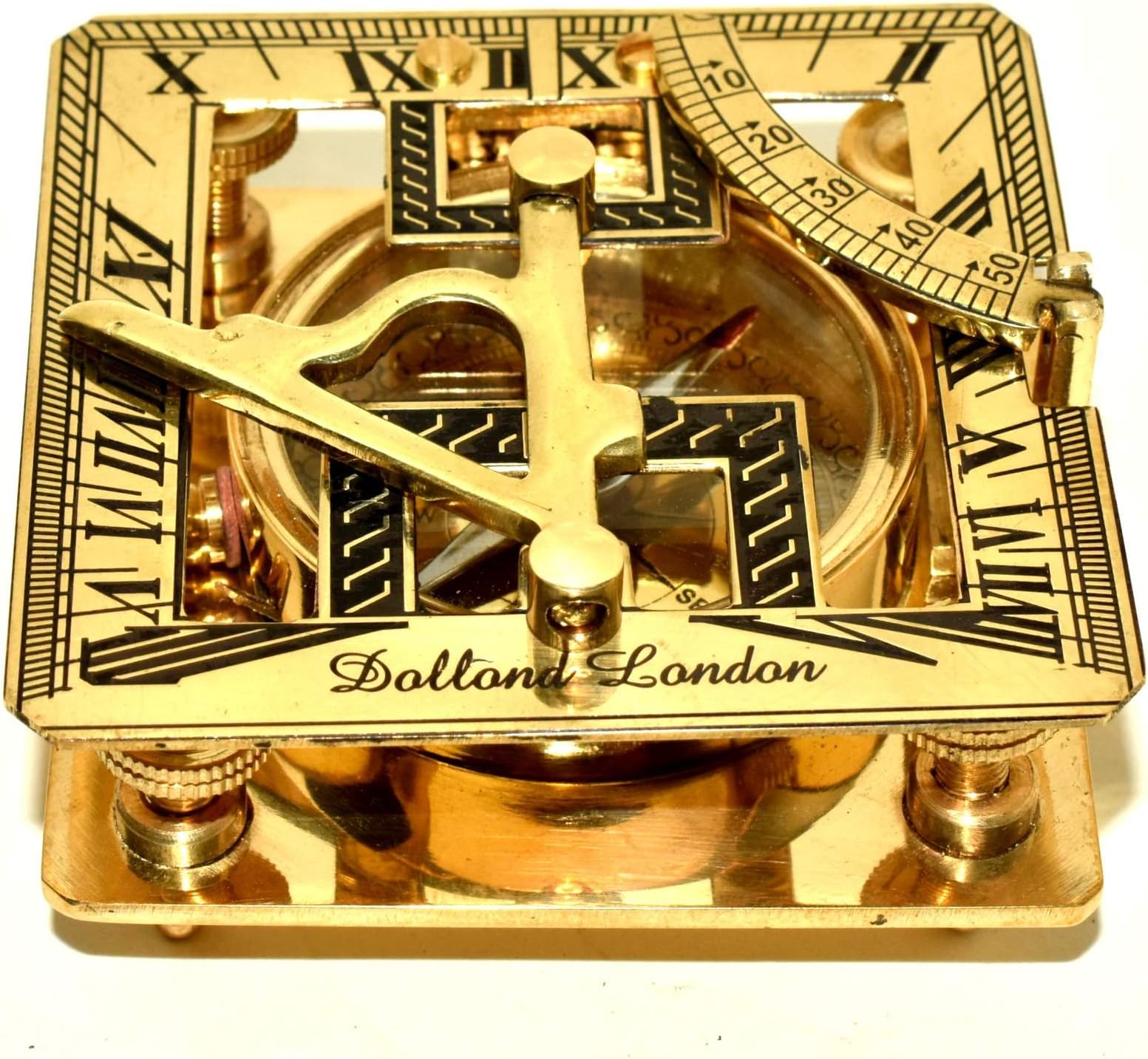 Eve Store Nauticals Nautical Reproduction Brass Sundial Compass Marine Working Compass Pocket Gift.