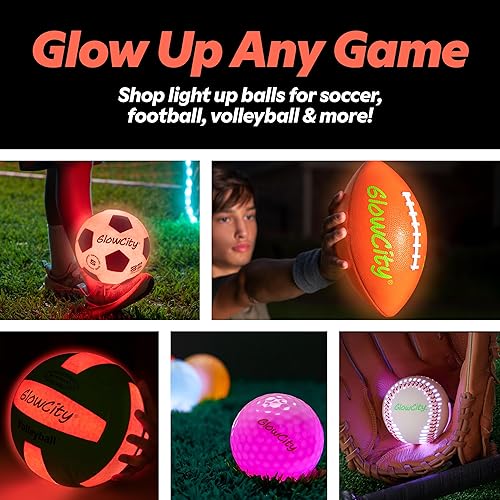 Miniatura 9 de GlowCity Glow in The Dark Football - Size 36 Light Up Ball Gifts for Kids, Teens & Adults - Bright Football for Night Outdoor Games - Sports