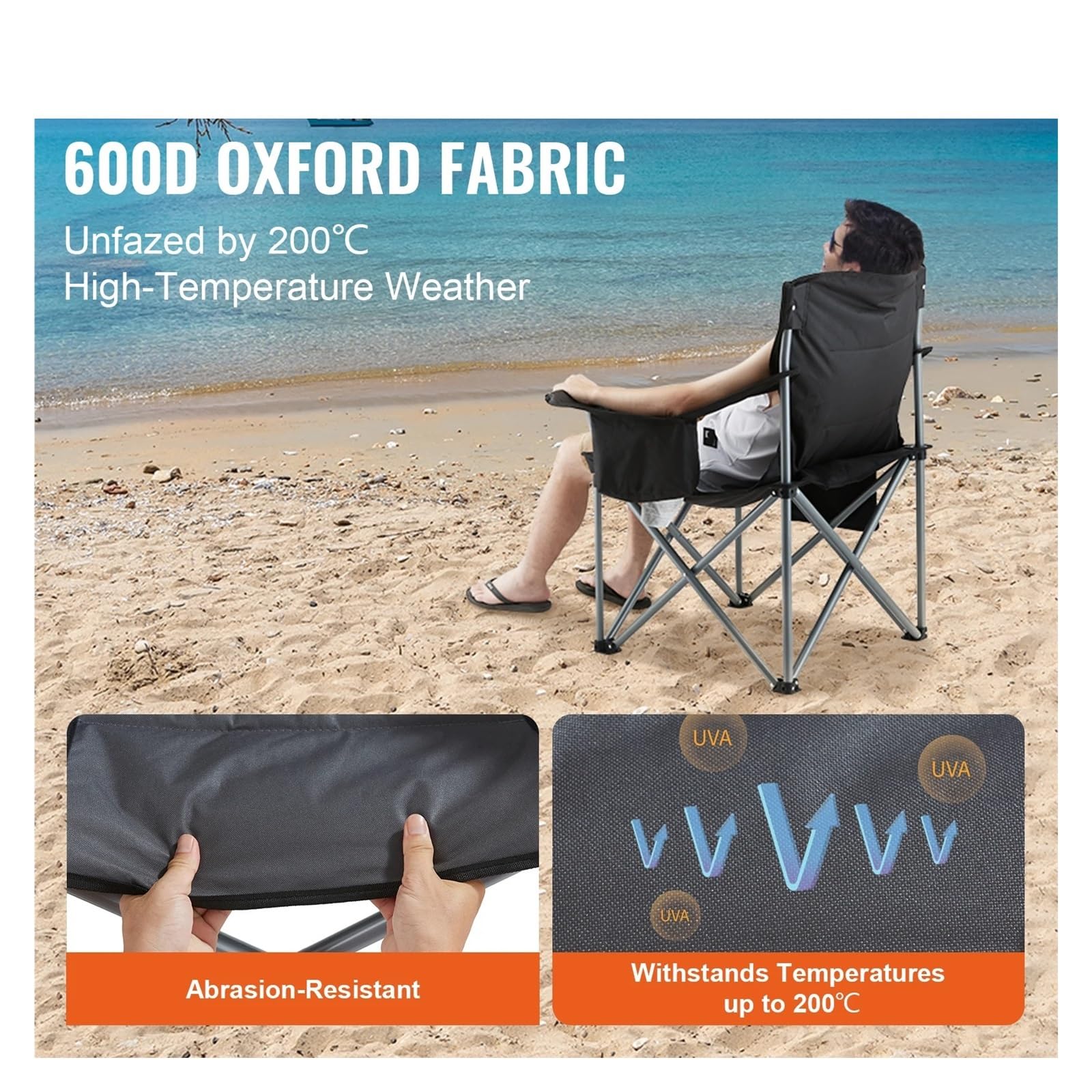 Silla De Pesca Sedia pieghevole da campeggio for adulti Poltrone imbottite con schienale lombare portatile for esterni for picnic sulla spiaggia, pesca con lo zaino in spalla Para Pesca Camping