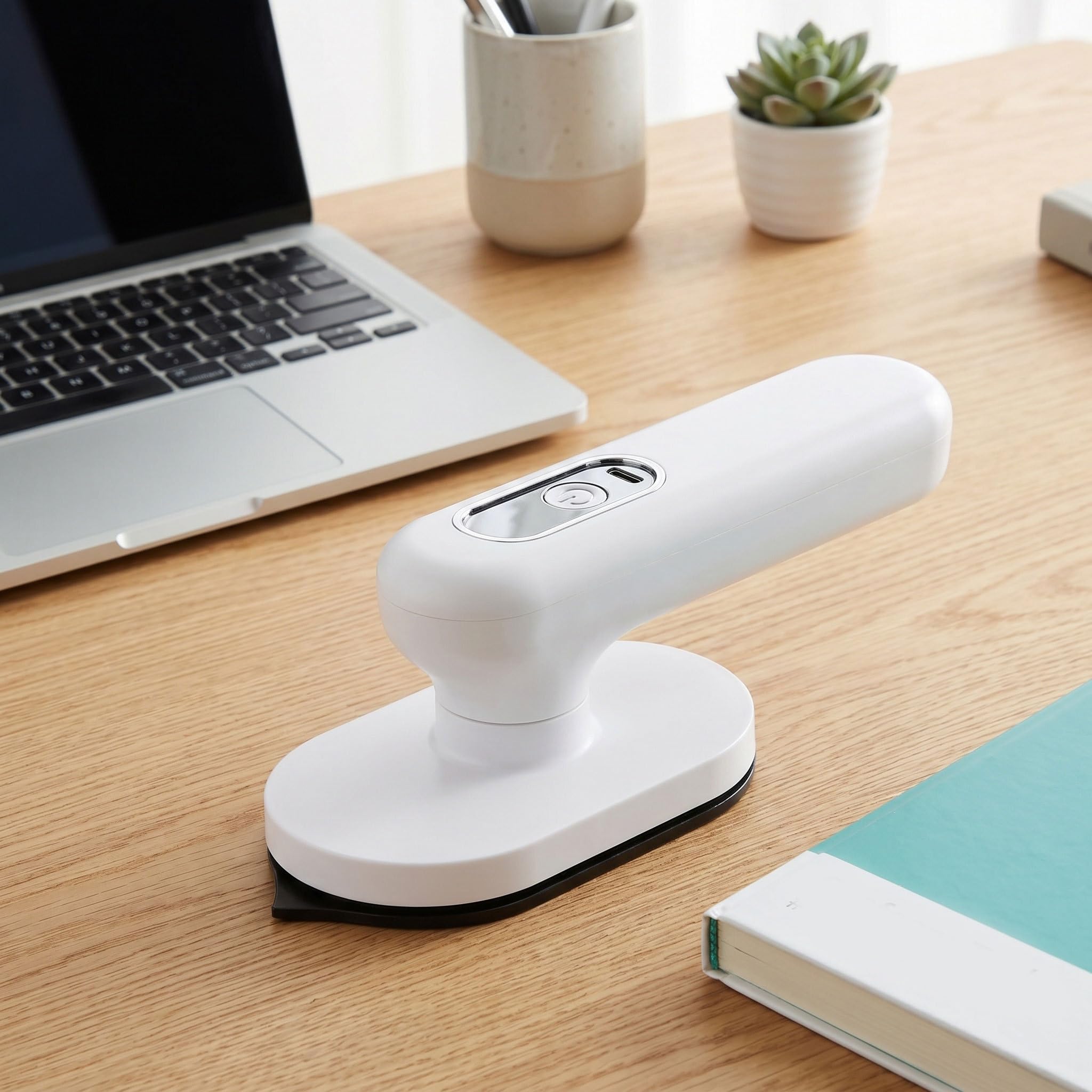 Healeved Ferro da stiro a vapore portatile senza fili, 3 impostazioni di temperatura, mini ferro da stiro ricaricabile tramite USB per casa e viaggi.