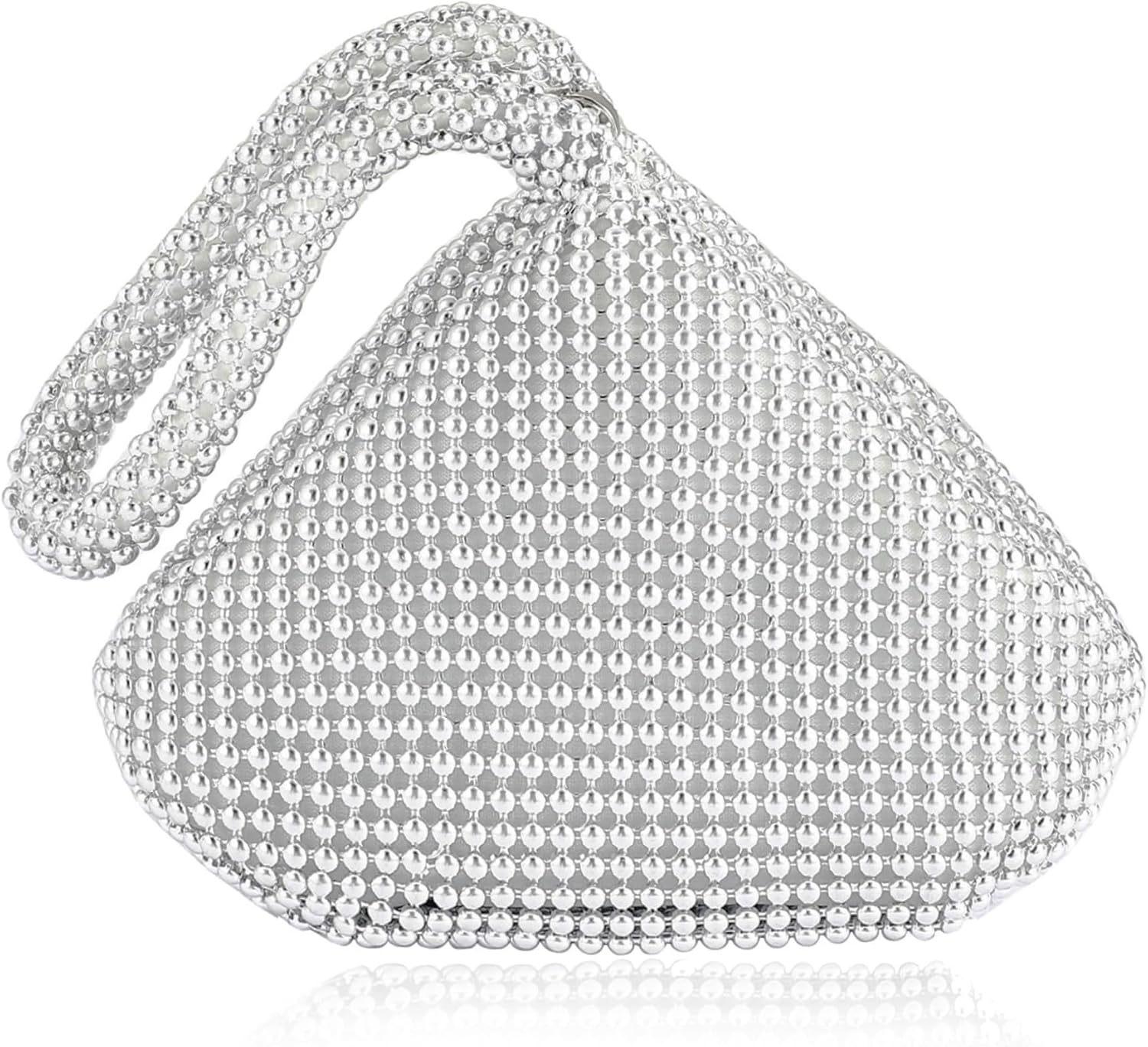 GIFIKOI Women's Clutch Evening Bags Elegant Triangle Clutch Purse for 1920s Party Prom Cocktail Wedding Handbag