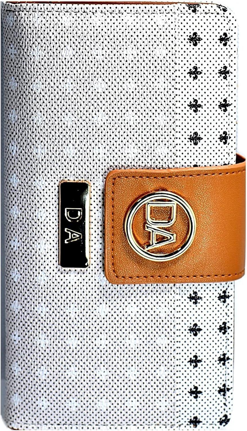 Women's Designer Wallet RFID Blocking DA Leather Wallets Large Phone Holder Wristlet wallets for women