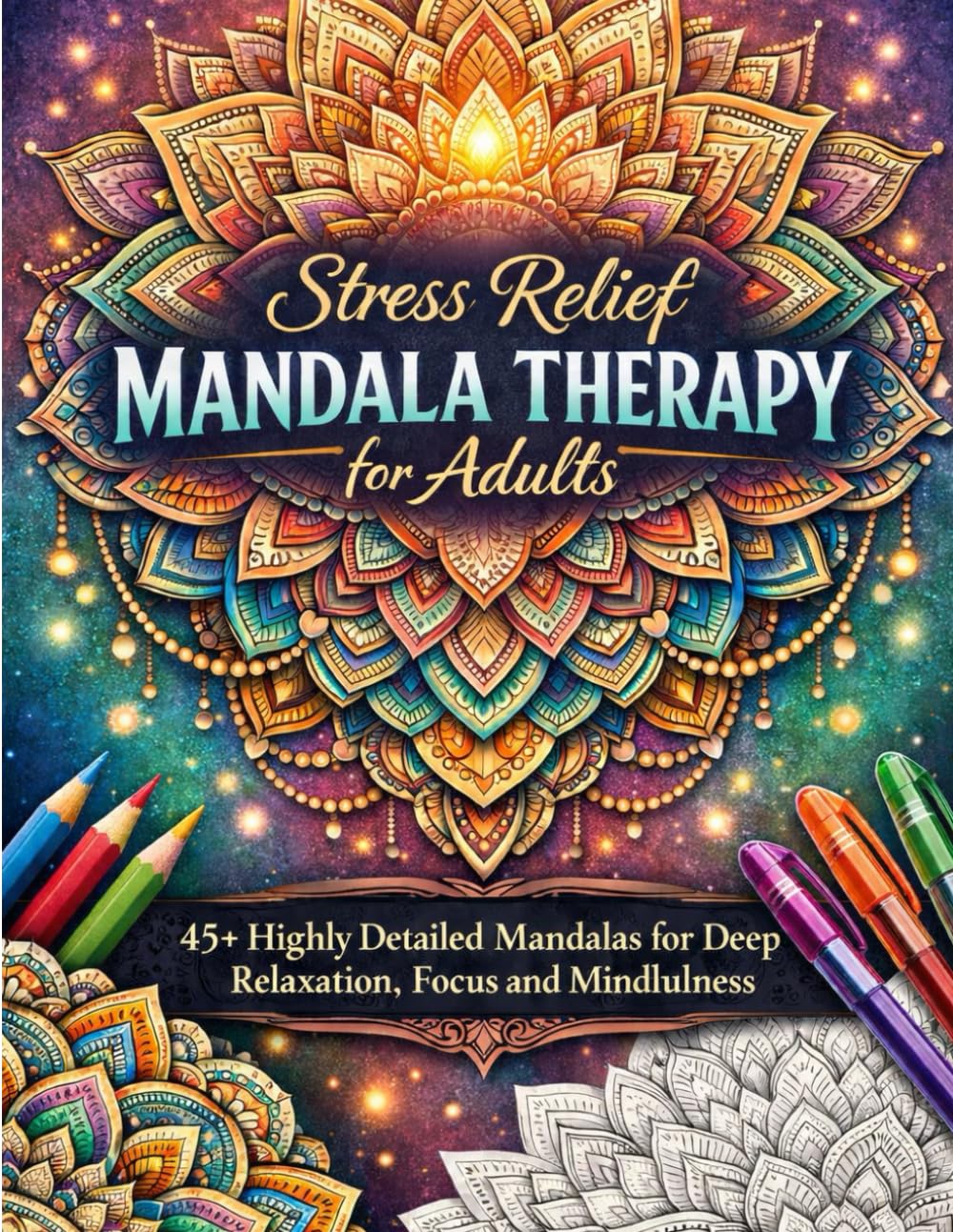 Stress Relief Mandala Therapy for Adults: 45+Highly Detailed Mandalas for Deep Relaxation, Focus & Mindfulness