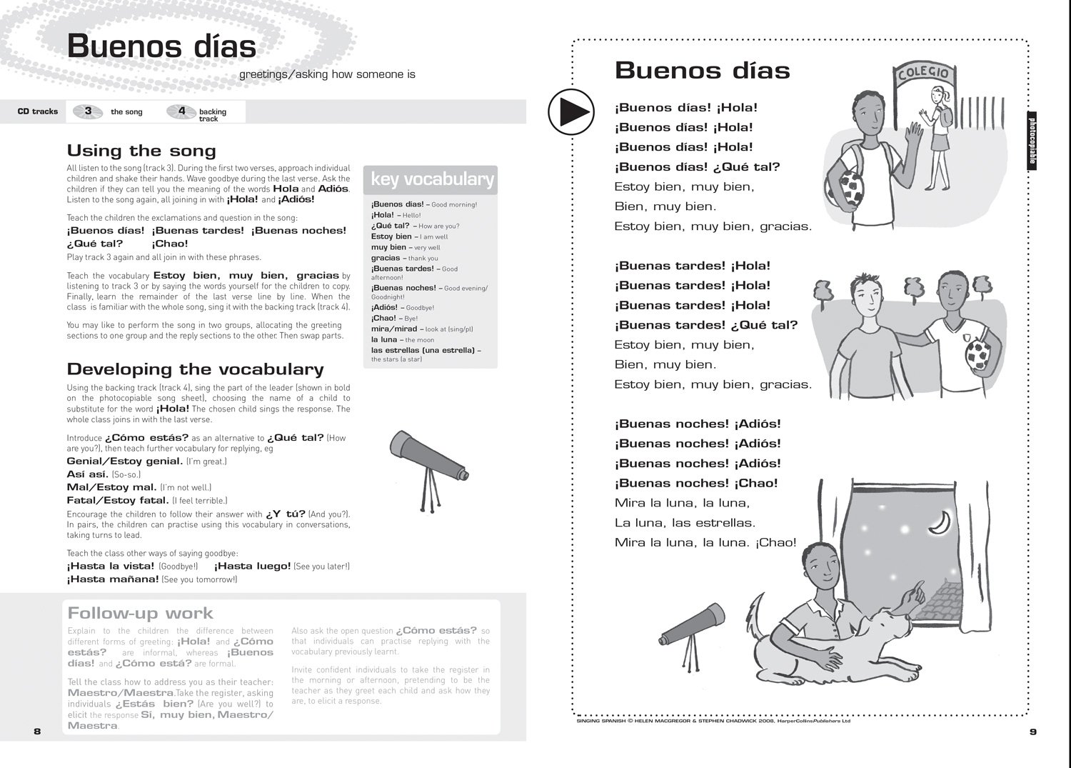 Singing Spanish (Book + CD): 22 Photocopiable songs and chants for learning Spanish