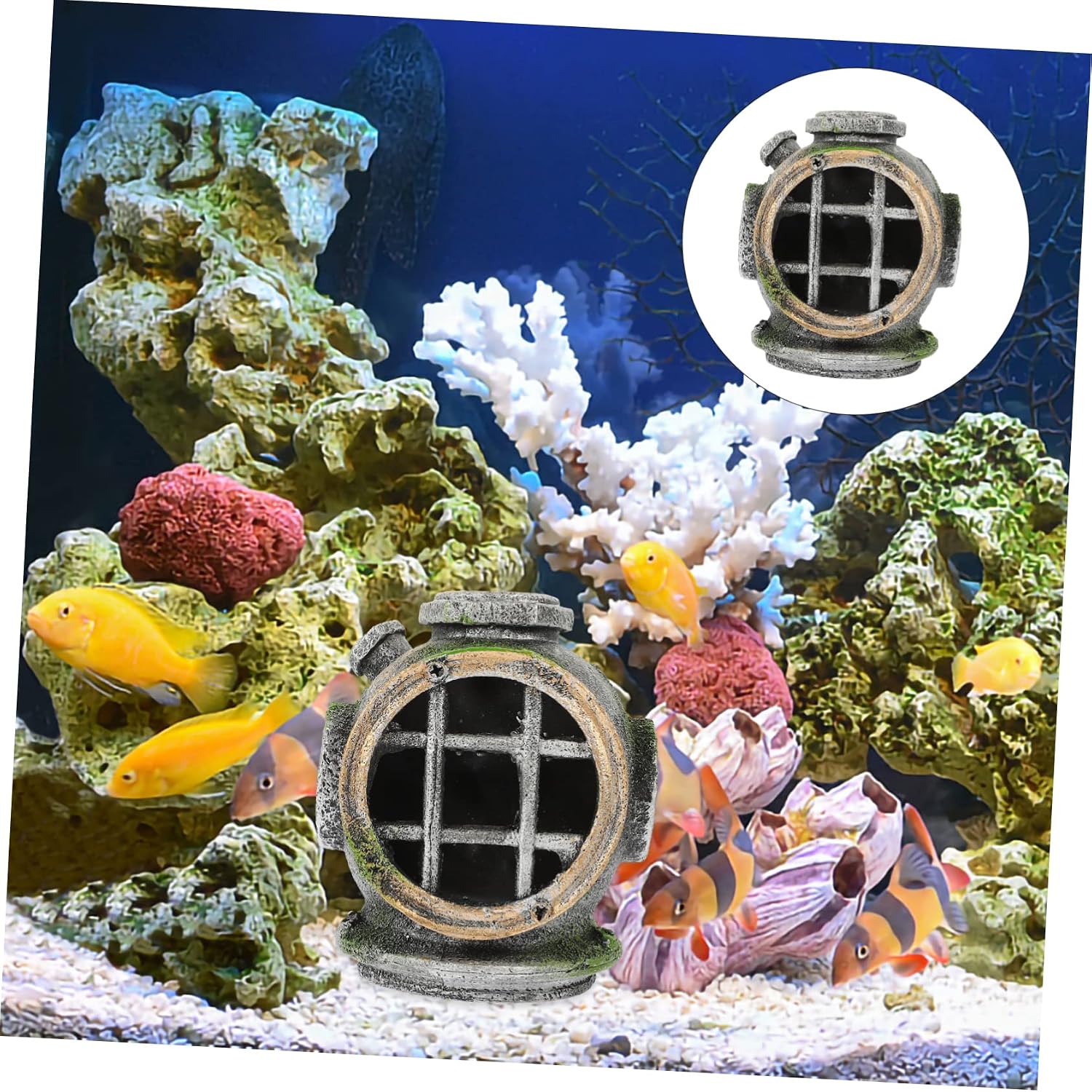 LIOOBO Aquarium Decorative Fish Tank Accessories Resin Fish Tank Props Fish Hideout for Decor