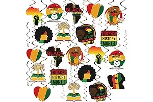 Black History Month Hanging Swirls Decorations