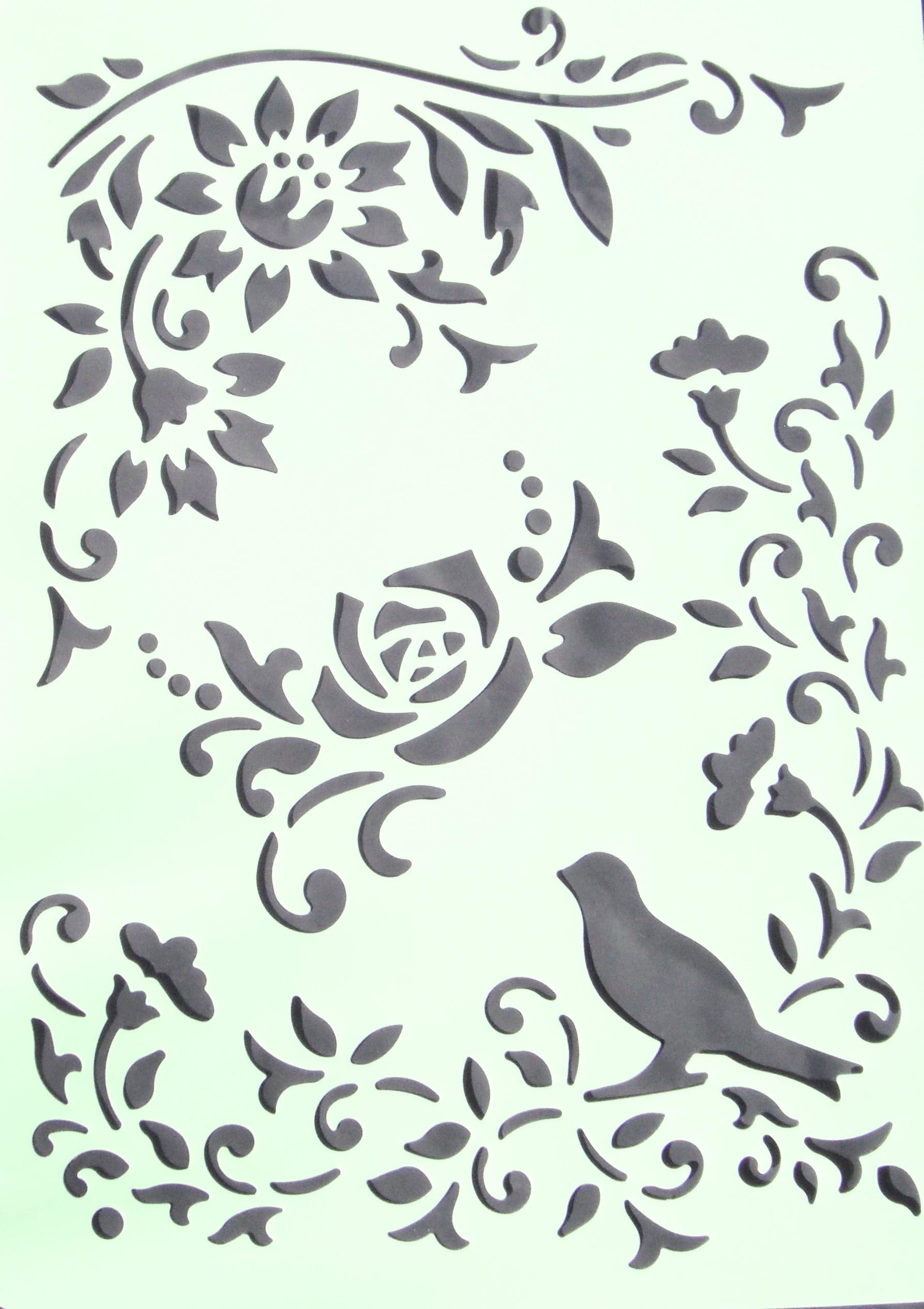 Wall Stencil with Stencil Brush No.1