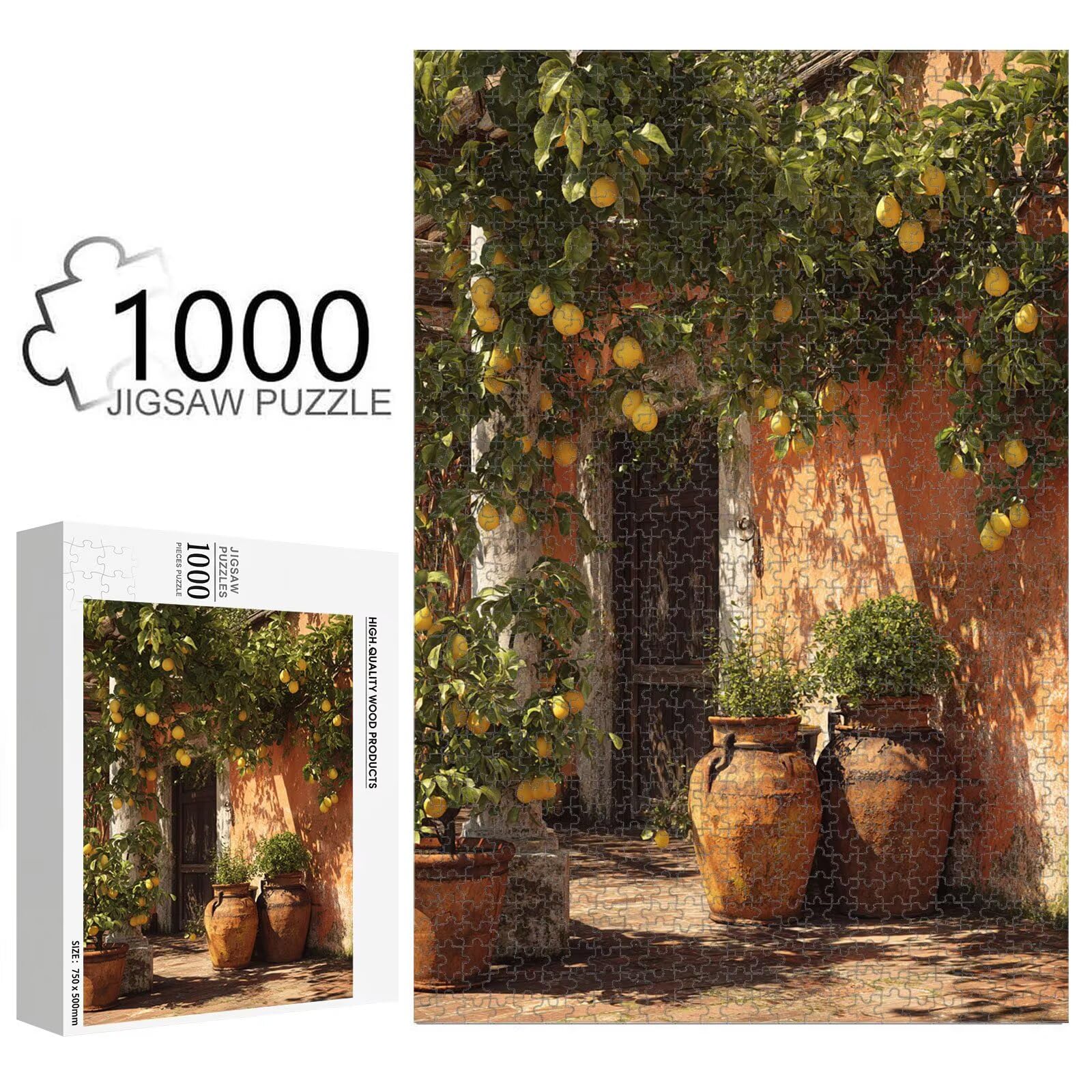 1000 Pièces Puzzle Adulte Paysage & Arbre Puzzle en Bois Robuste 1T#1477 | Puzzle en Bois, Découpe de Précision, Encres aux Couleurs Vives, Loisir Relaxant, Décoration Intérieure, Cadeau, 50x75cm