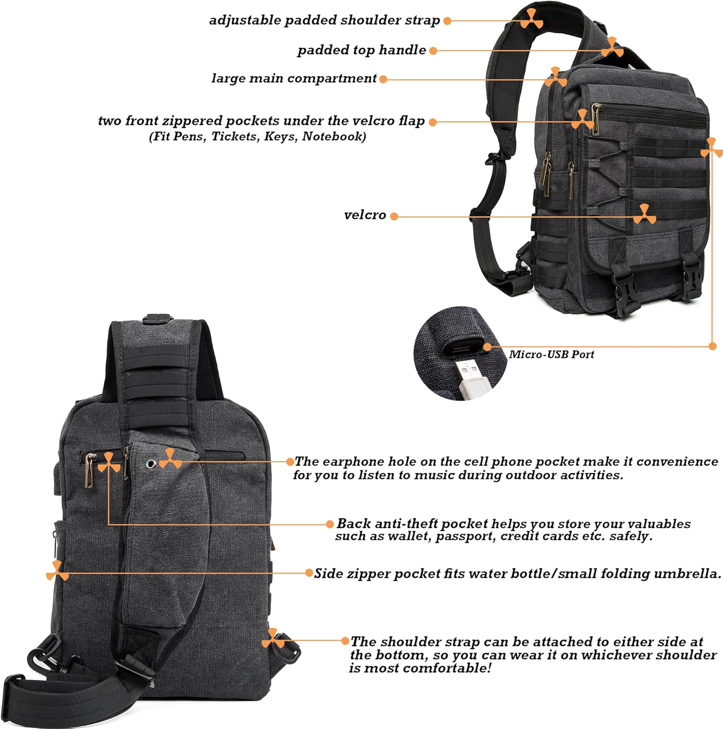 NICGID Tactical Military Backpack Daypack Molle Army Assault Pack Bug Out Bag Travel Fishing Hiking Trekking Rucksack - Image 4