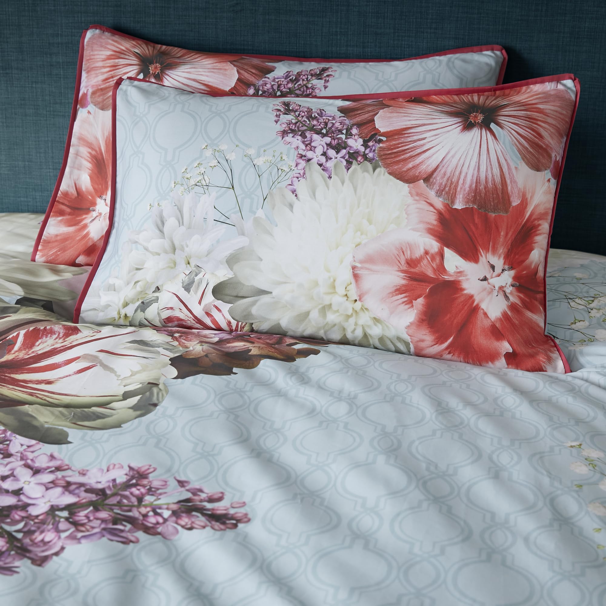 Laurence Llewelyn-Bowen, Royal Floral Duvet Cover, Double Bedding Size (200 x 200cm), Soft 100% Cotton, 2 Pillowcases - Image 2