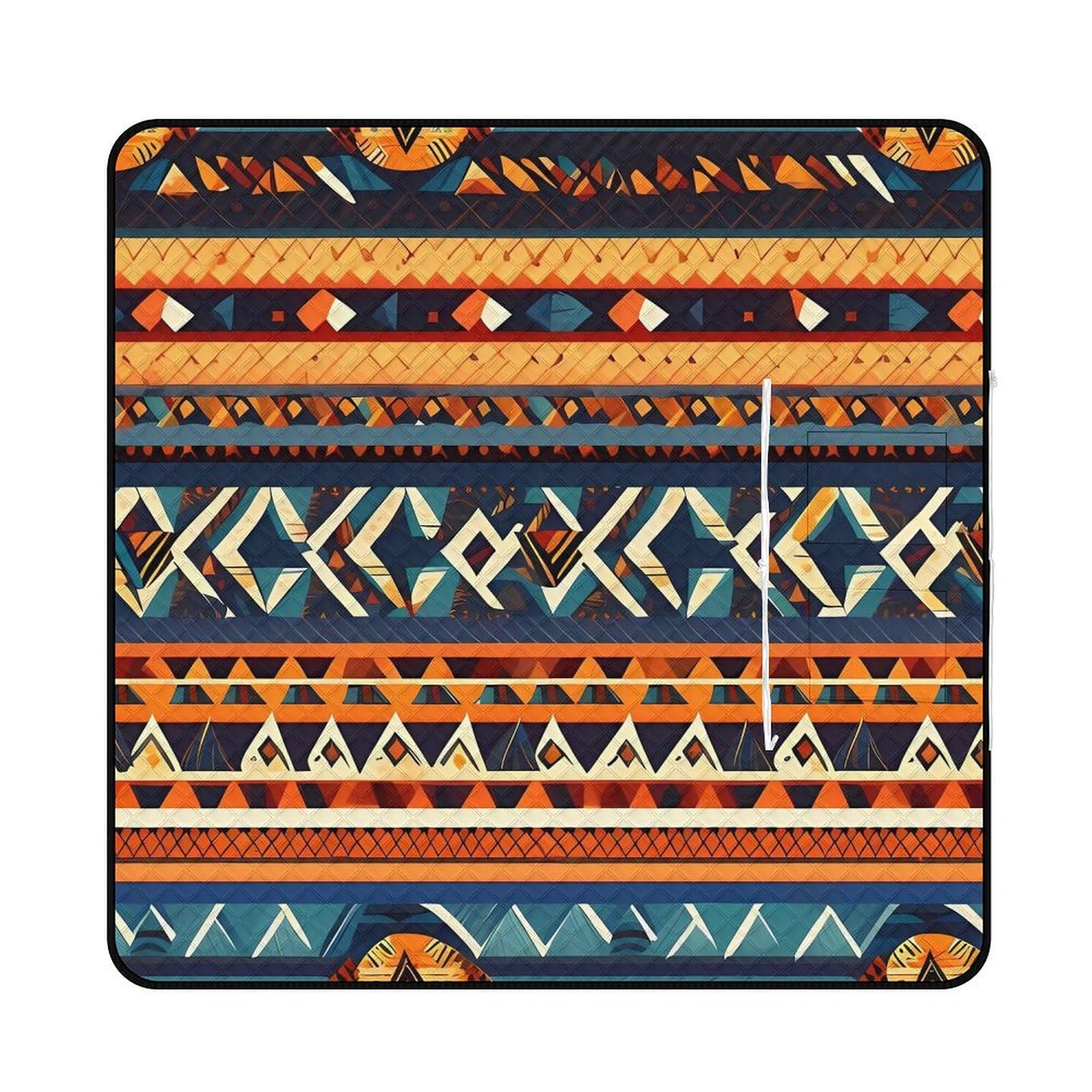 Couverture de pique-nique pliable motif africain tapis imperméable