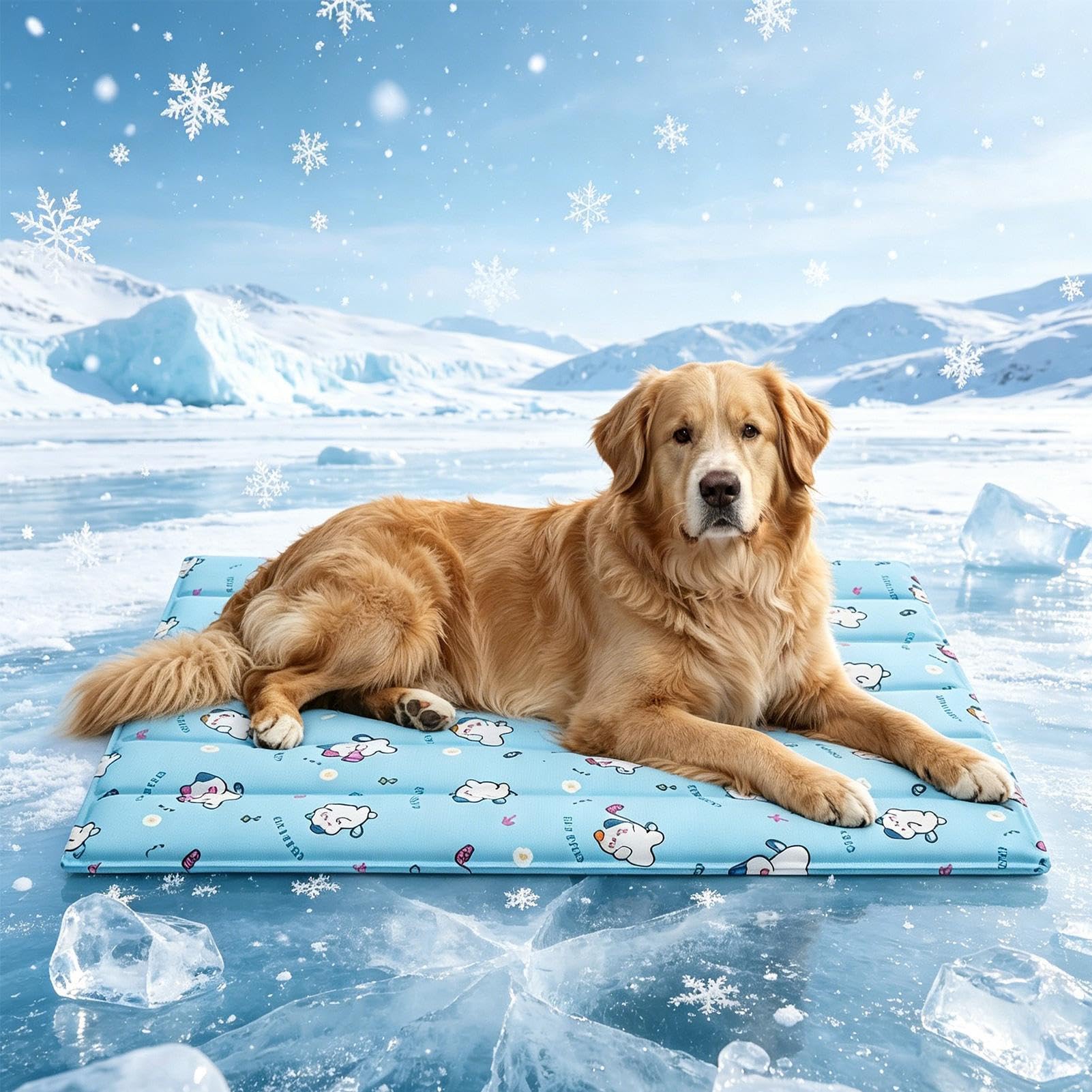Tappetino Rinfrescante per Cani Cuscino in Gel Impermeabile Portatile | Rinfrescante per Cani per Interni ed Esterni, , Caldo, Cuccioli, Gatti, Cuccia, Divano, Auto