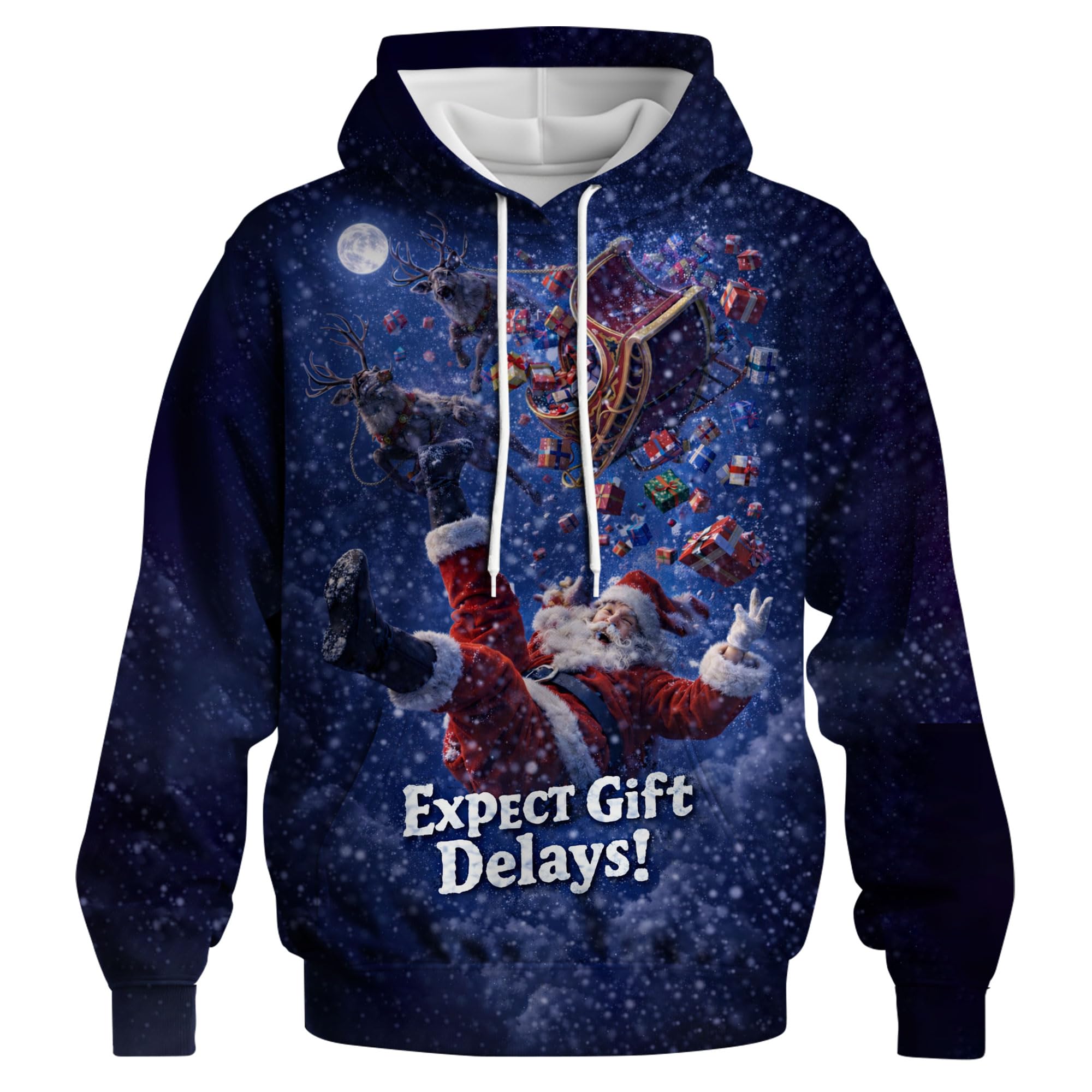 Sudadera con Capucha Navidades Divertidas Sweatshirt para Uso Diario