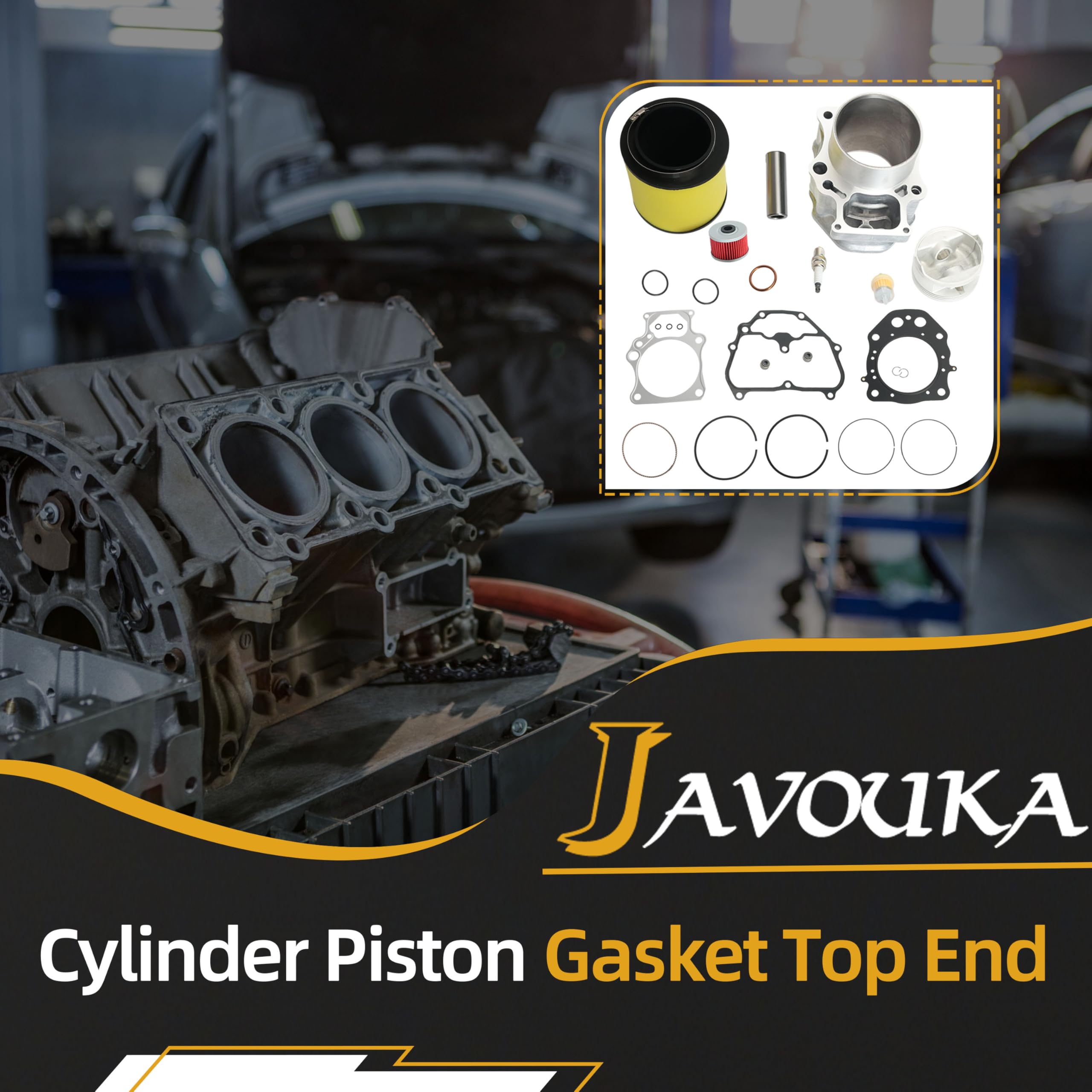 Top End Gasket Set For Honda Foreman Rubicon 500 TRX500FA & TRX500FPA (2001-2014) - 13-Piece Kit
