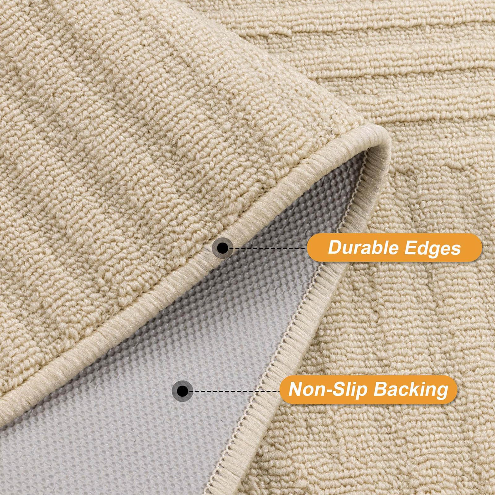 SHACOS Tappeto Corridoio Antiscivolo 60x300 cm, Tappeti Passatoia Beige | Moderno Tappeto Cucina Lavabile, Lungo Passatoia Corridoio Tappeti Runner per Ingresso Lavanderi
