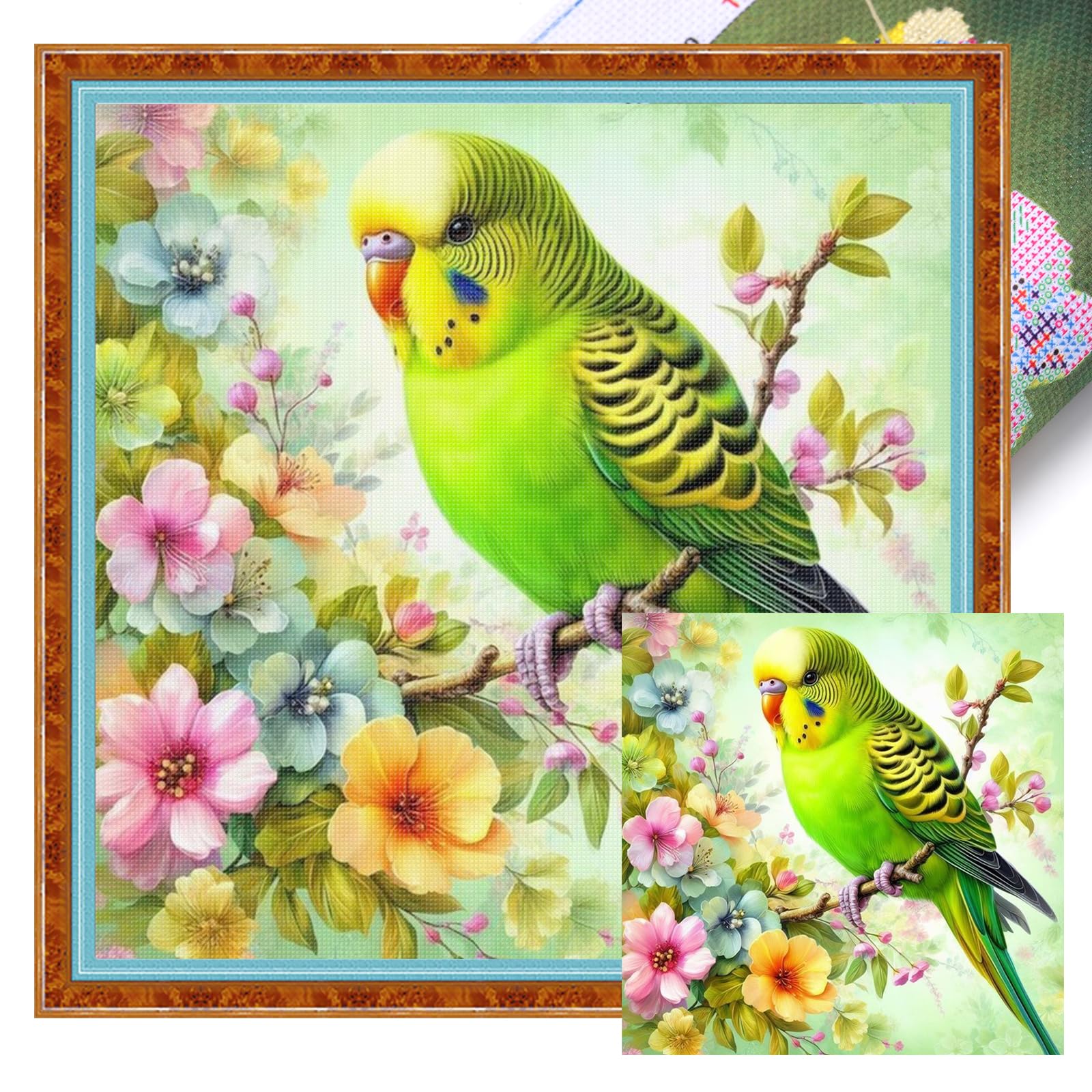 POETRYDRAW Full 11CT DIY Stamped Cross Stitch Kits 15.75x15.75inch Needlework Embroidery Kit for Beginners Adults Home Decor (11CTACC-12894 C 40X40)