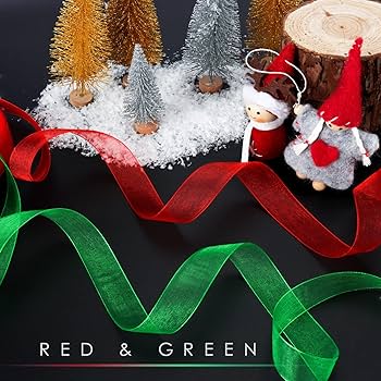 お値下！ワイヤーエッジリボン 赤緑クリスマスカラー５本各 50ヤード新品未使用 お値下！ワイヤーエッジリボン 赤緑クリスマスカラー5本各 50